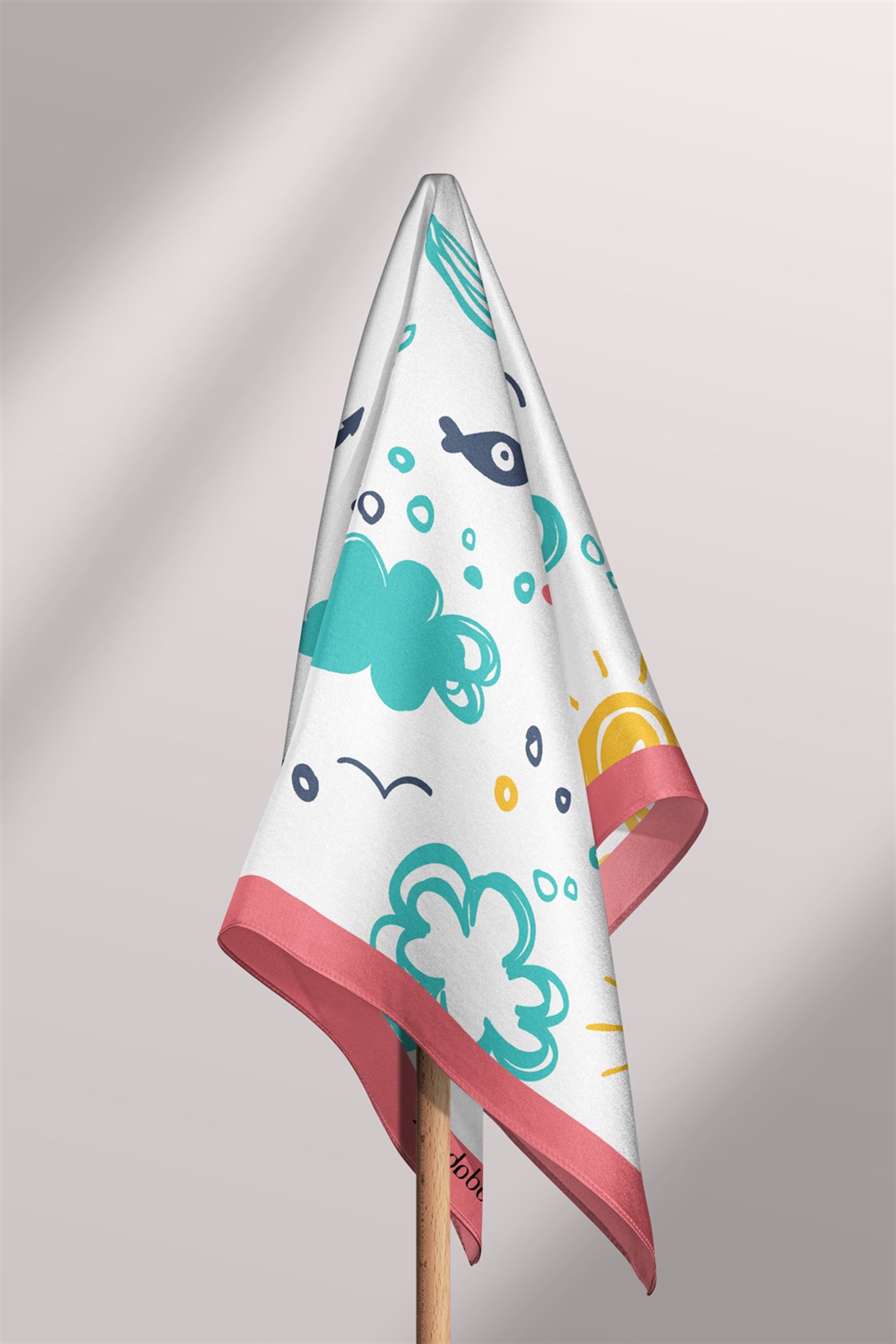 Violla G69 Kadın Kayık Desenli 50x50 Bandana HYL DG0787-22