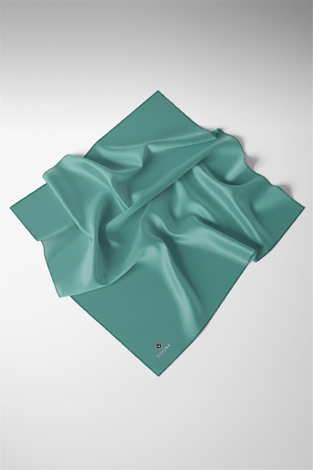 %100 Twill İpek Düz Desenli Eşarp 90x90 Eşarp Dikim Şekli : El Dikişi