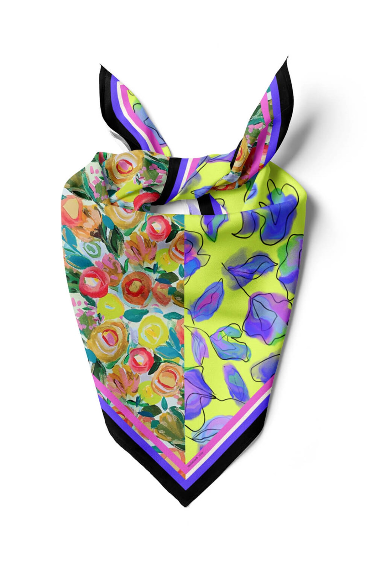 Violla G109 OIL PAINT TASARIMLI BANDANA DG12459