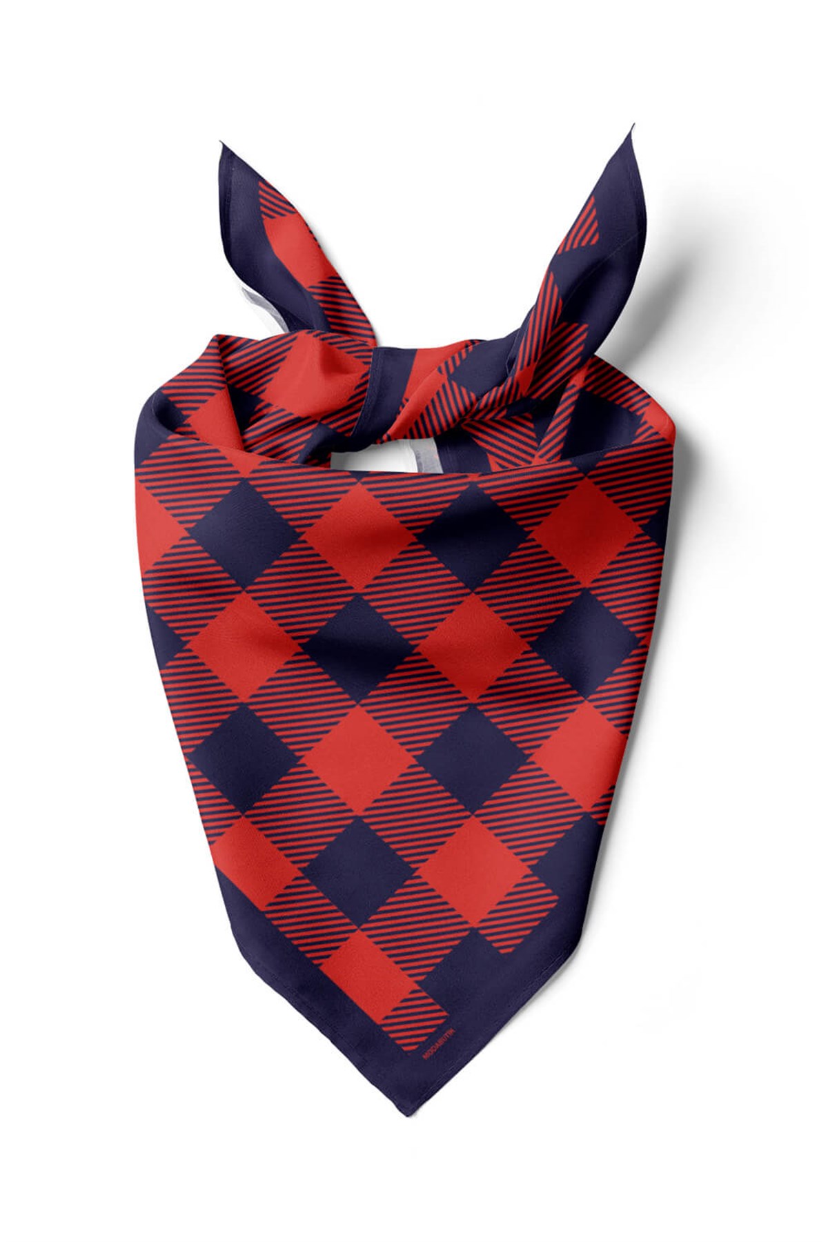 Violla D95 Kadın Ekose Desenli Bandana 50x50 DG0172-22
