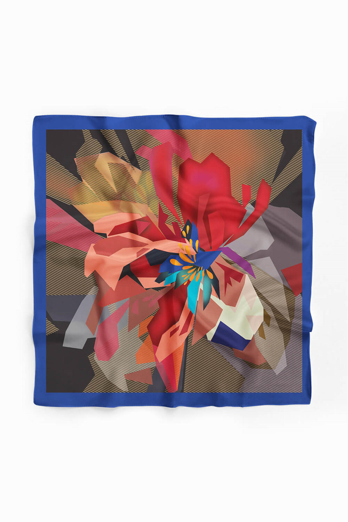 G31 Kadın Egzotik Desenli Bandana 50x50 DG0496-22