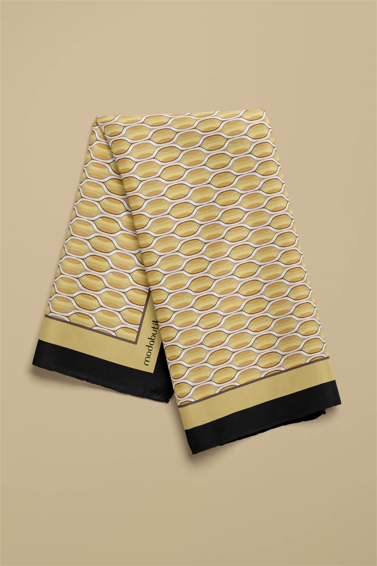 Kadın Geometrik Desenli 50x50 Bandana HYL DG01605-22