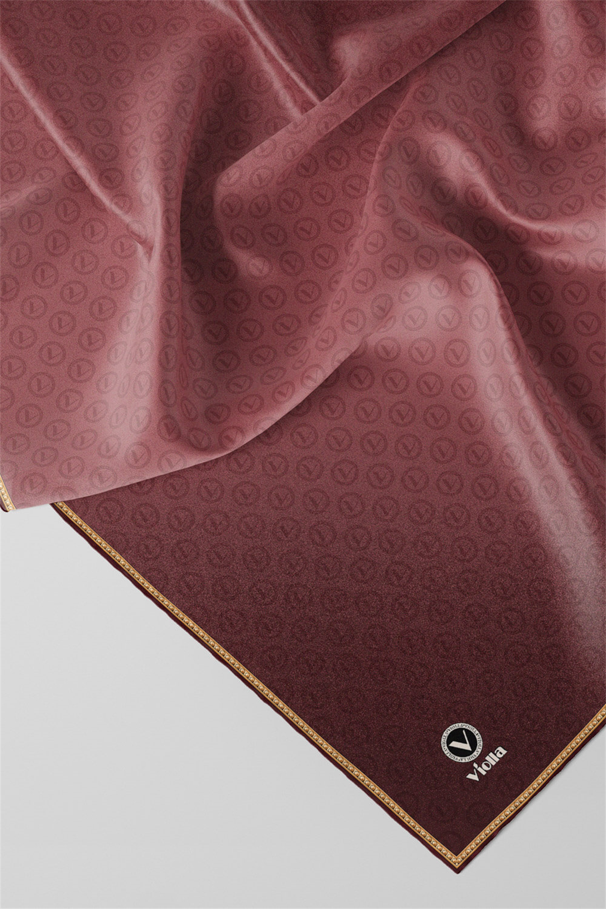Twill Degradeli Pudra Renkli 90x90 Eşarp (İpek İçermez)