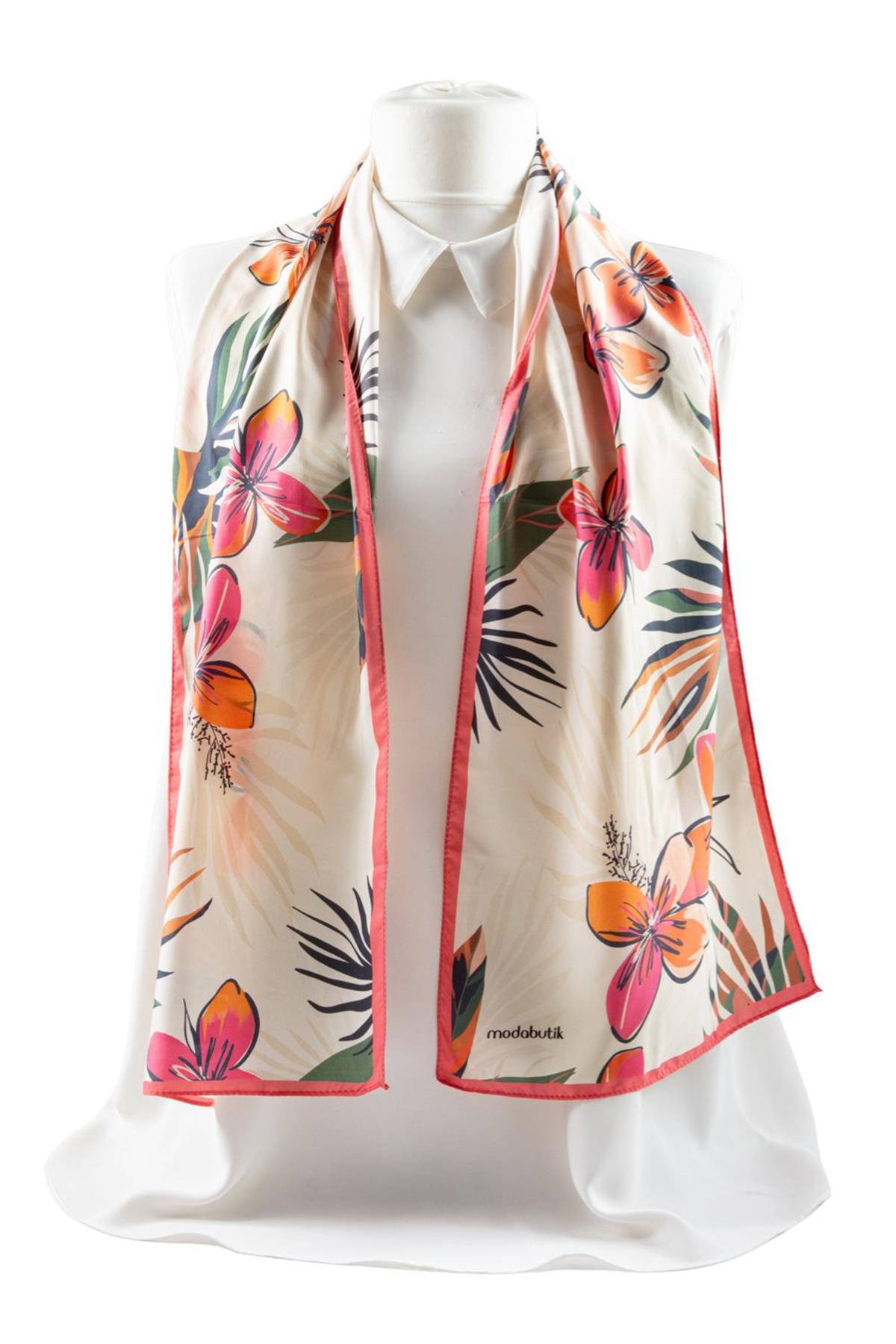 Modabutik Çiçek Desenli Kadın Fular