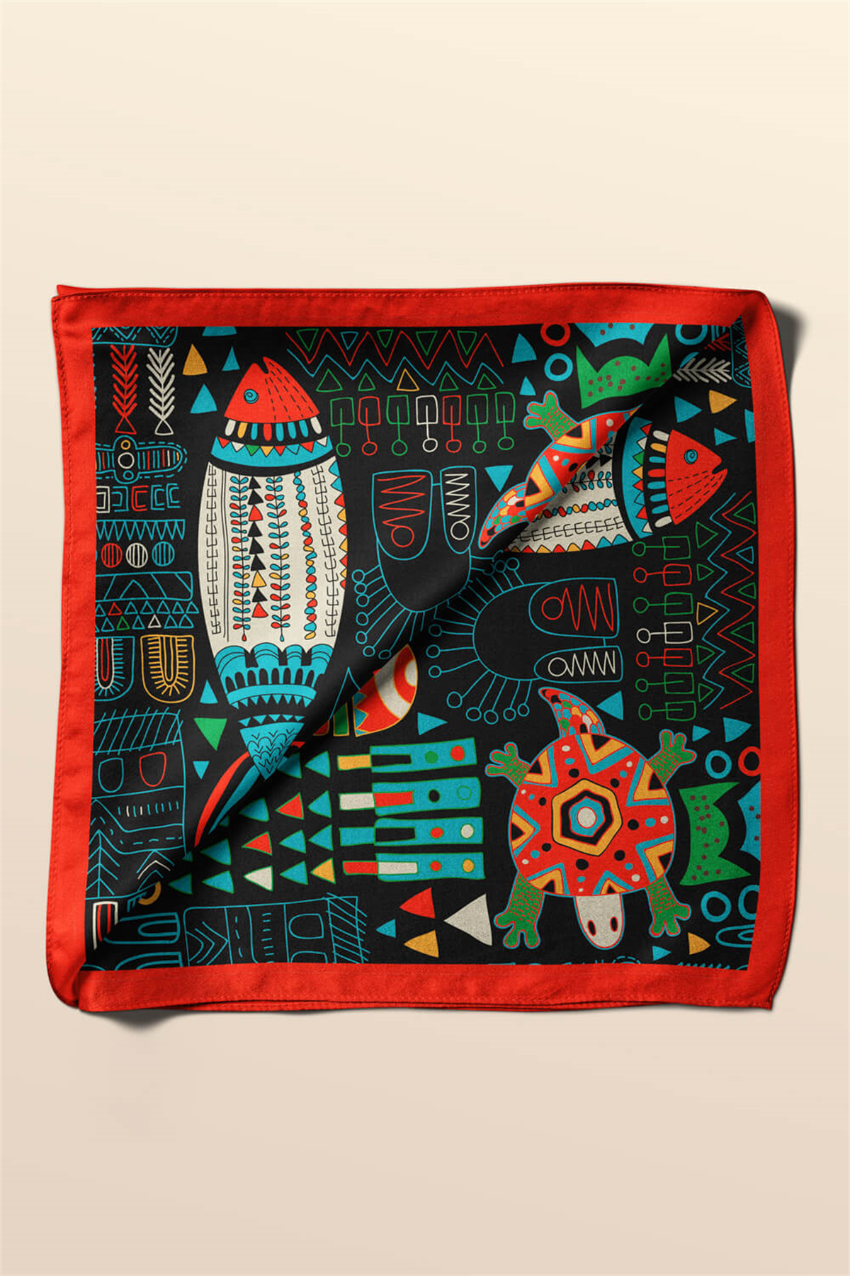 G97 Modabutik Balık Desenli Bandana