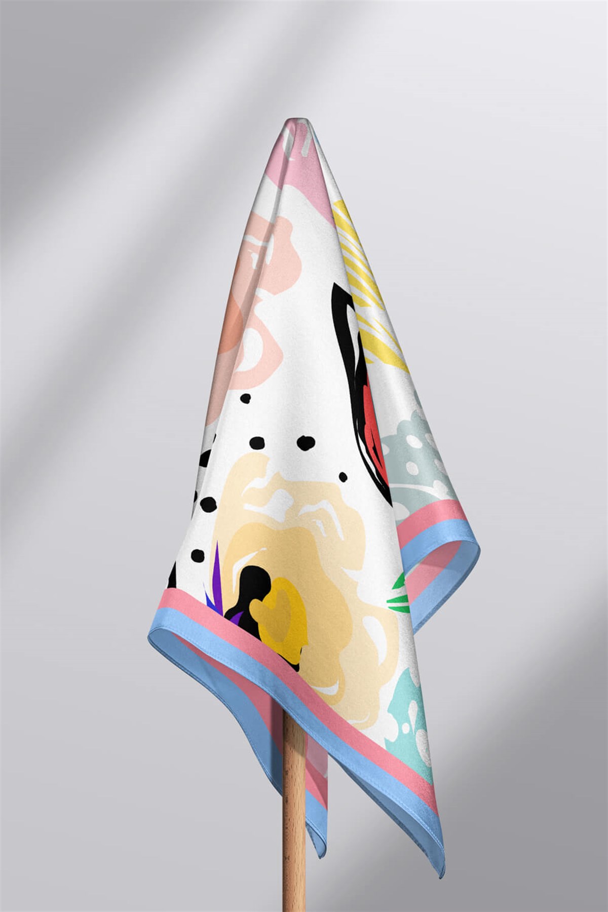 B7 Violla Çiçek Desenli Bandana