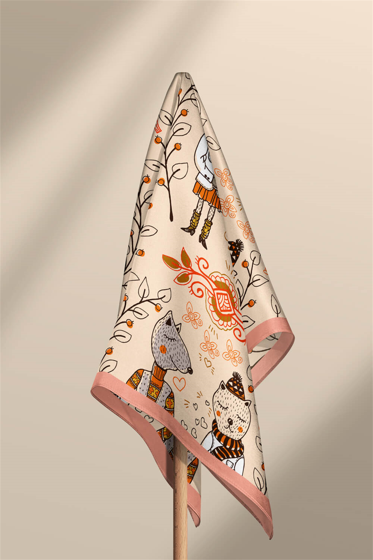 V57 Modabutik Geyik Desenli Bandana