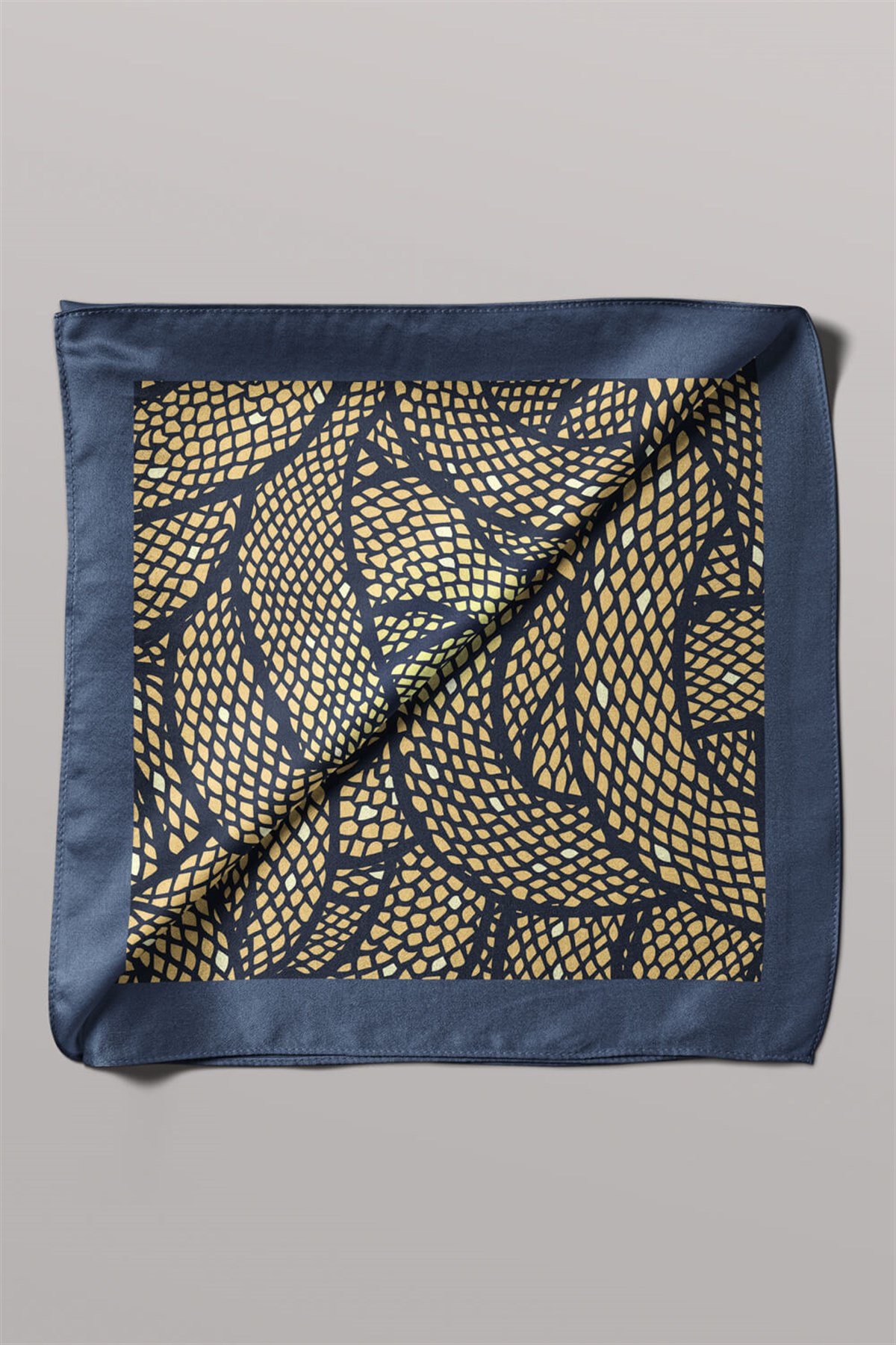 Violla Y70 Kadın Halat Desenli Bandana 50x50 Sarı DG0340-22
