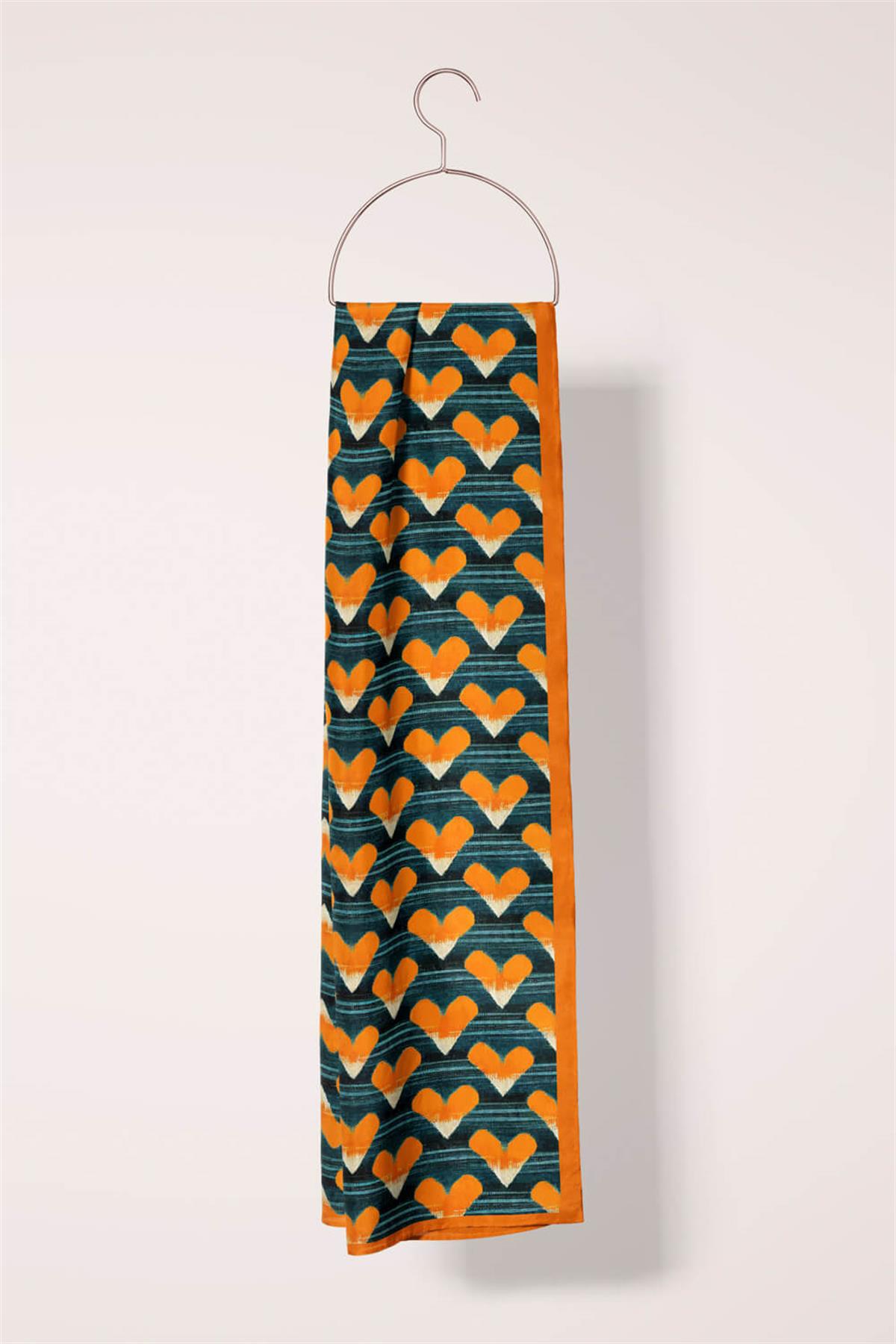 Modabutik Kalp Desenli Fular