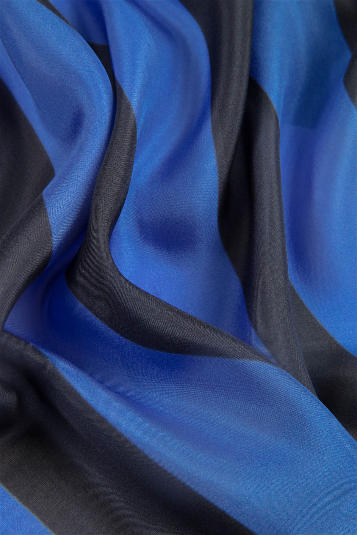 %100 İpek Şerit Ve Varak Desenli Saks - Su Yeşili Renkli 92x210 Şal