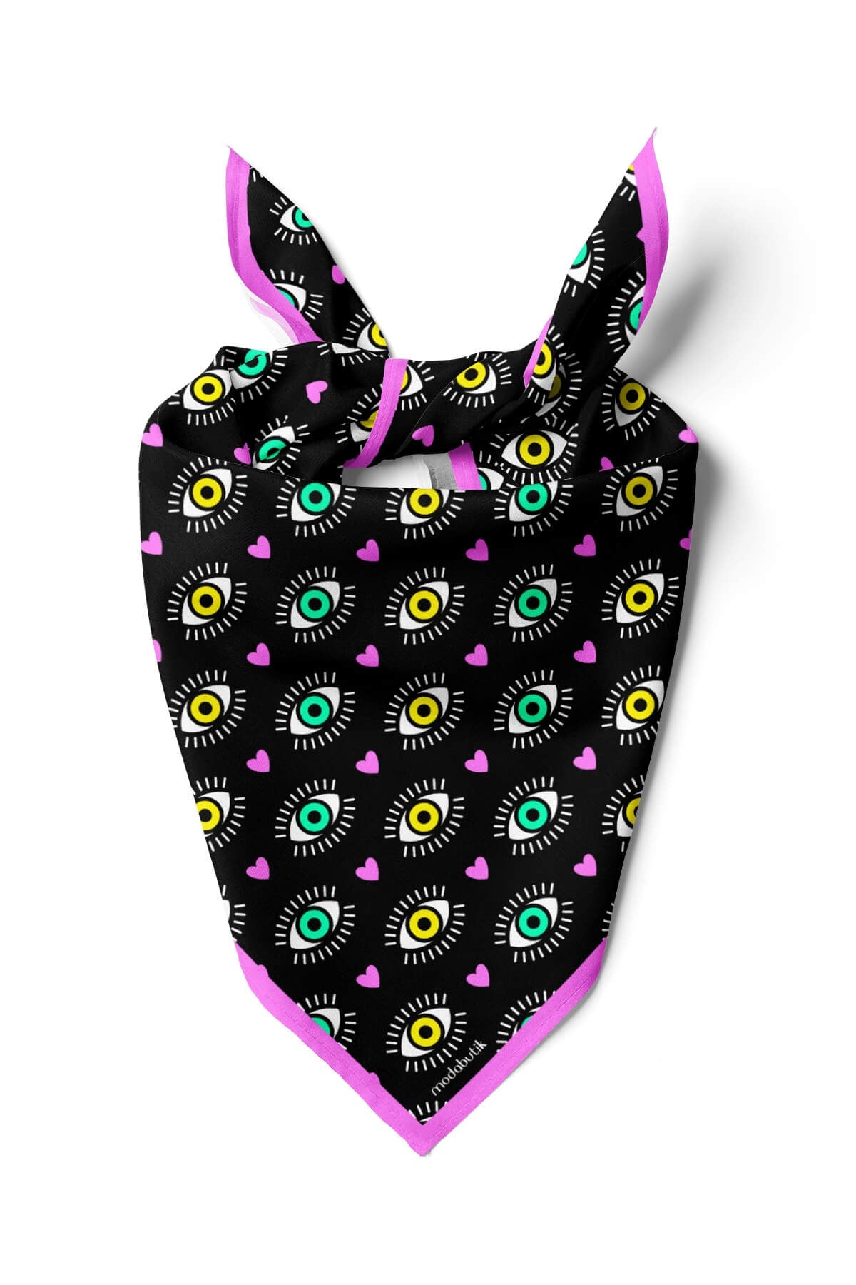 F112 Violla Göz Desenli Bandana