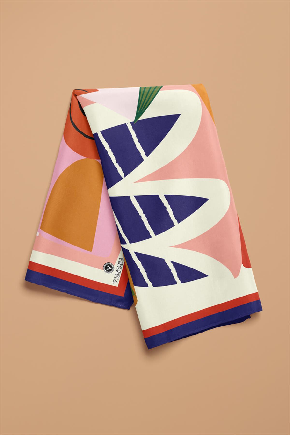 Vissona Geometrik Desenli Bandana