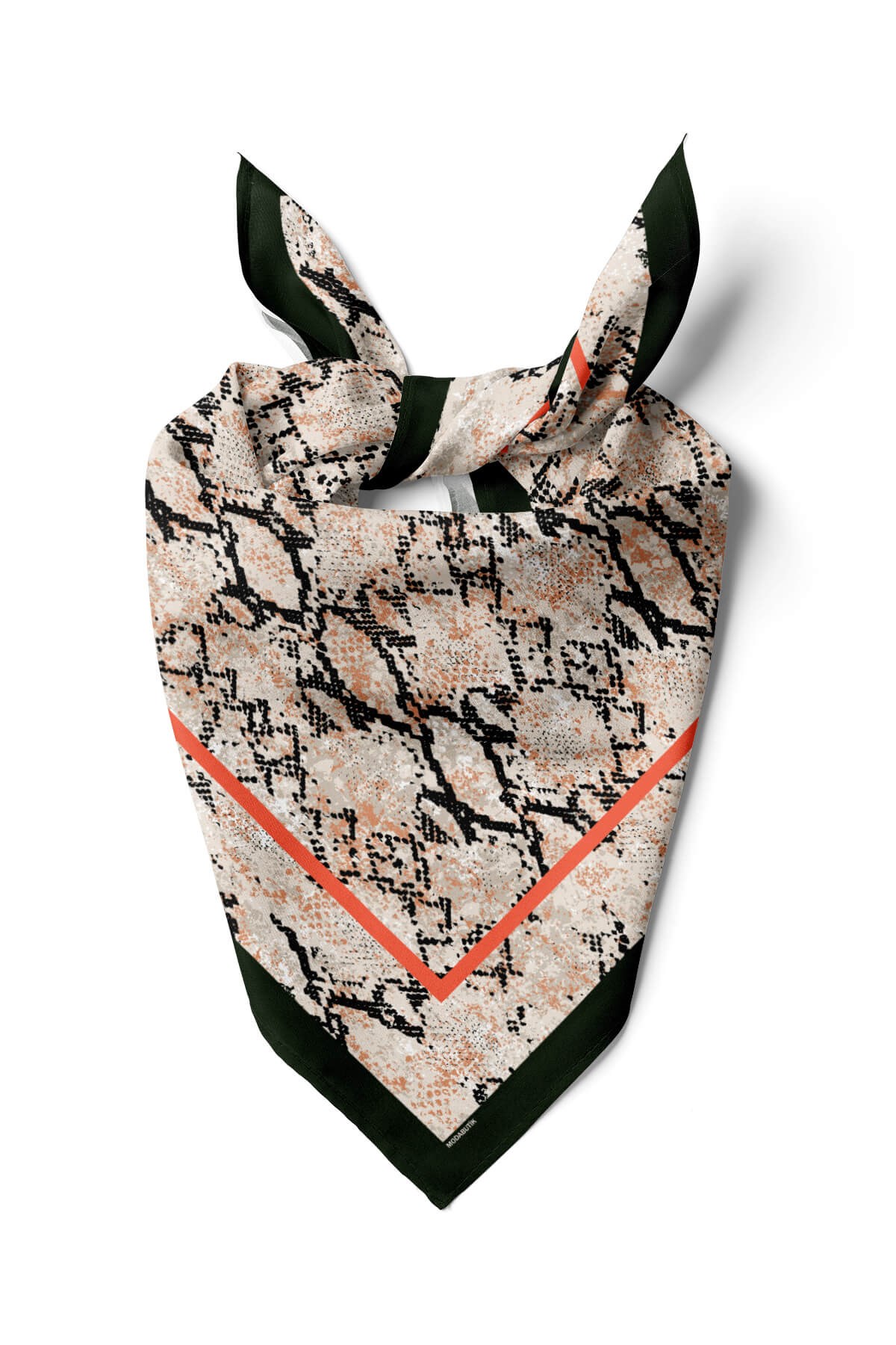 Violla Z38 Kadın sarı mamba Desenli 50x50 Bandana HYL DG01617-22