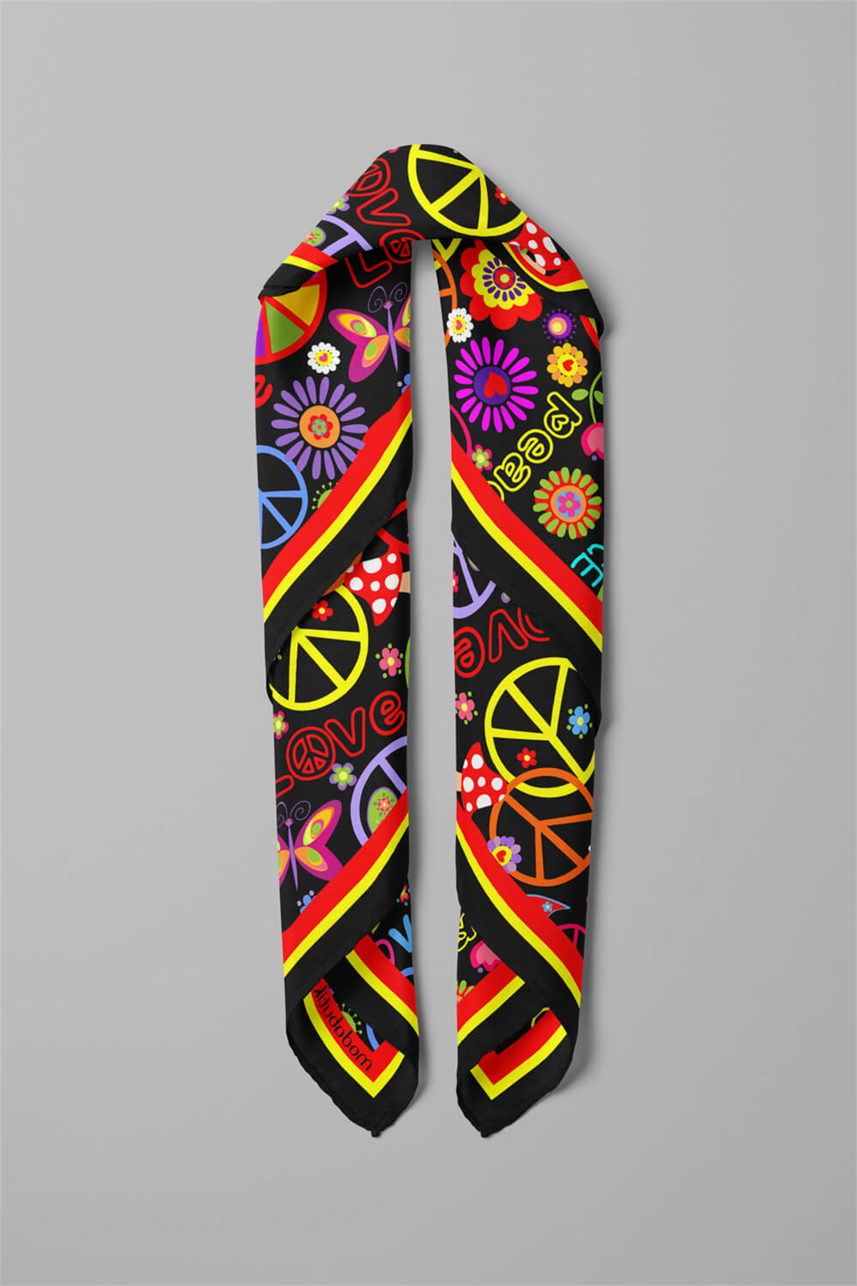A90 Modabutik Peace Love Desenli Bandana