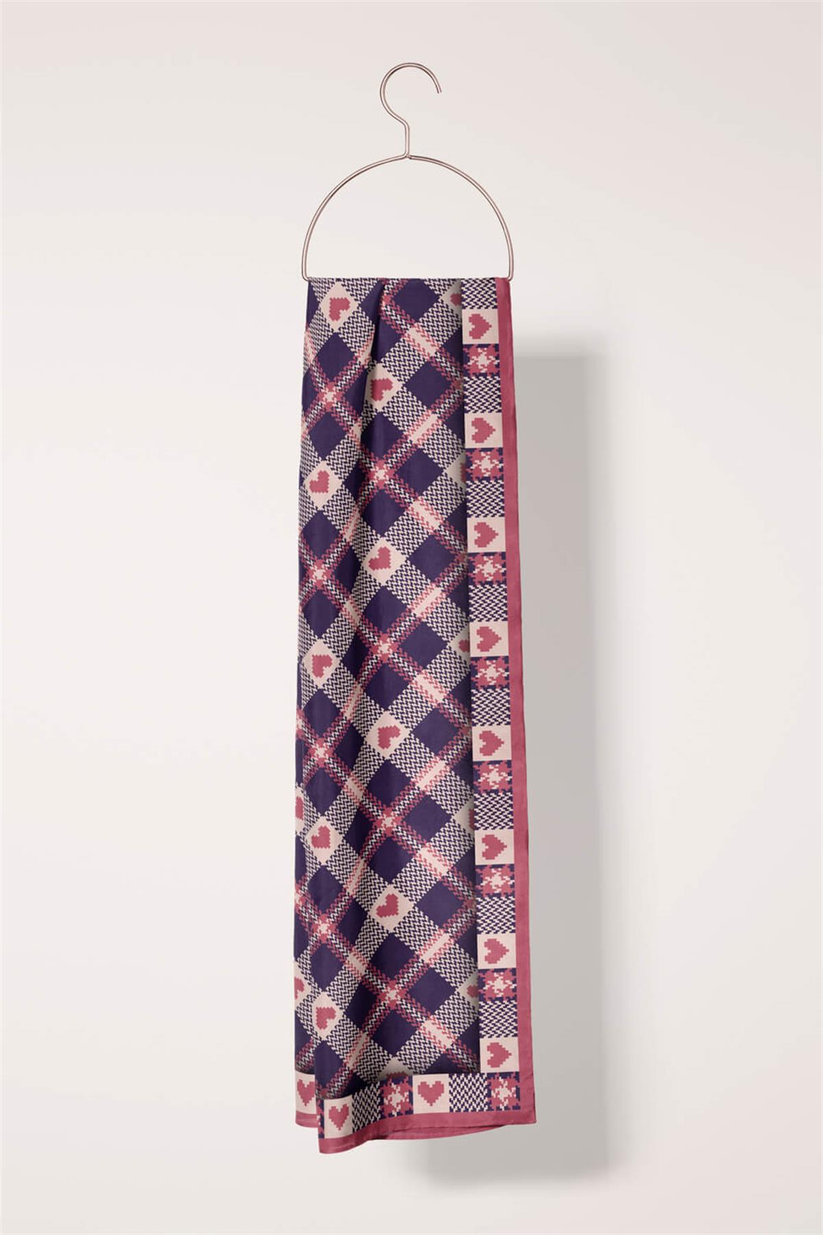 Modabutik Kalp Desenli Fular