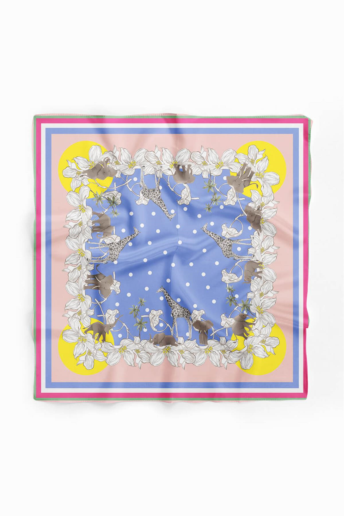 E68 SOYUT ABSTRACK ANIMAL TASARIM BANDANA DG12463