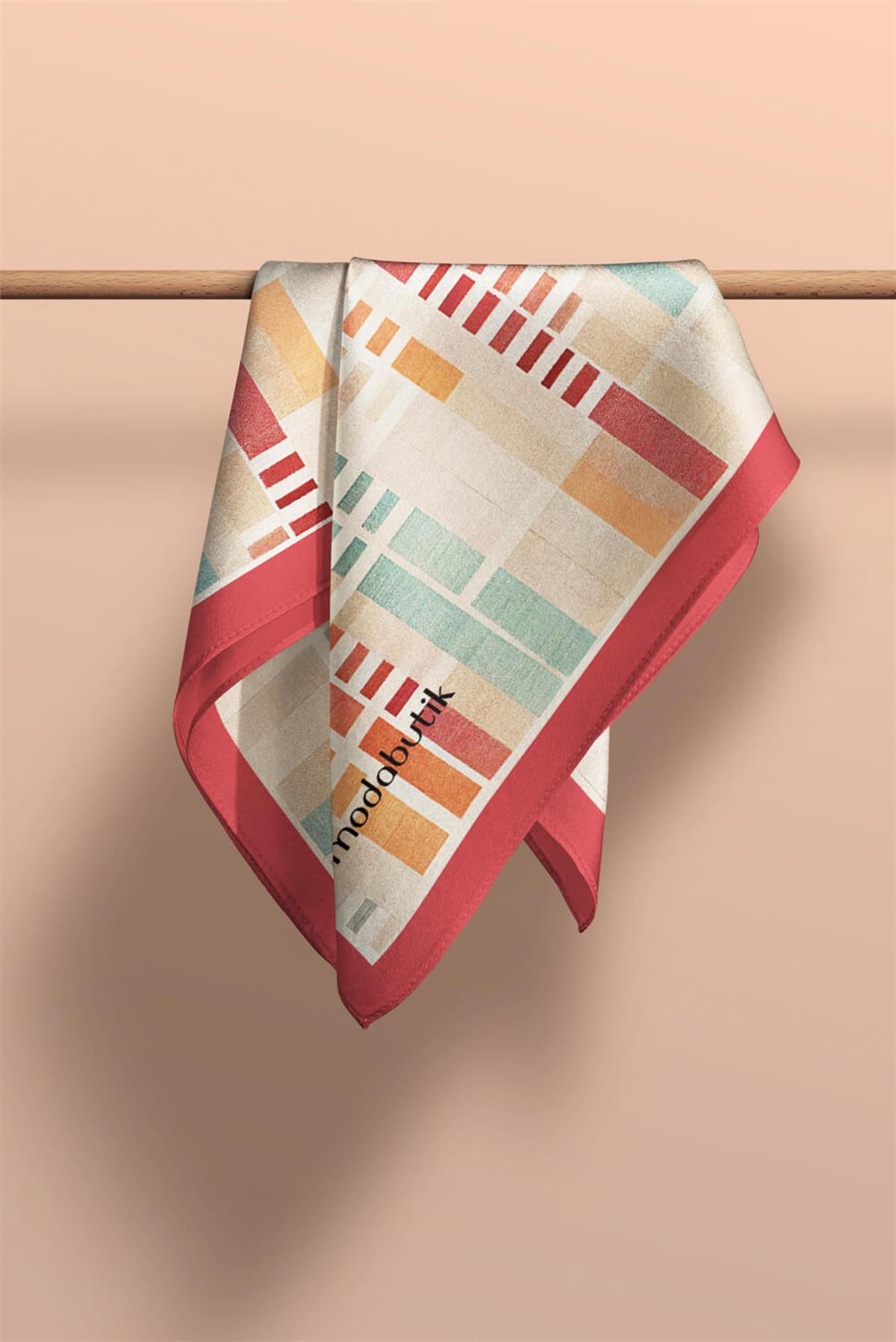 Modabutik Çizgi Desenli Fular