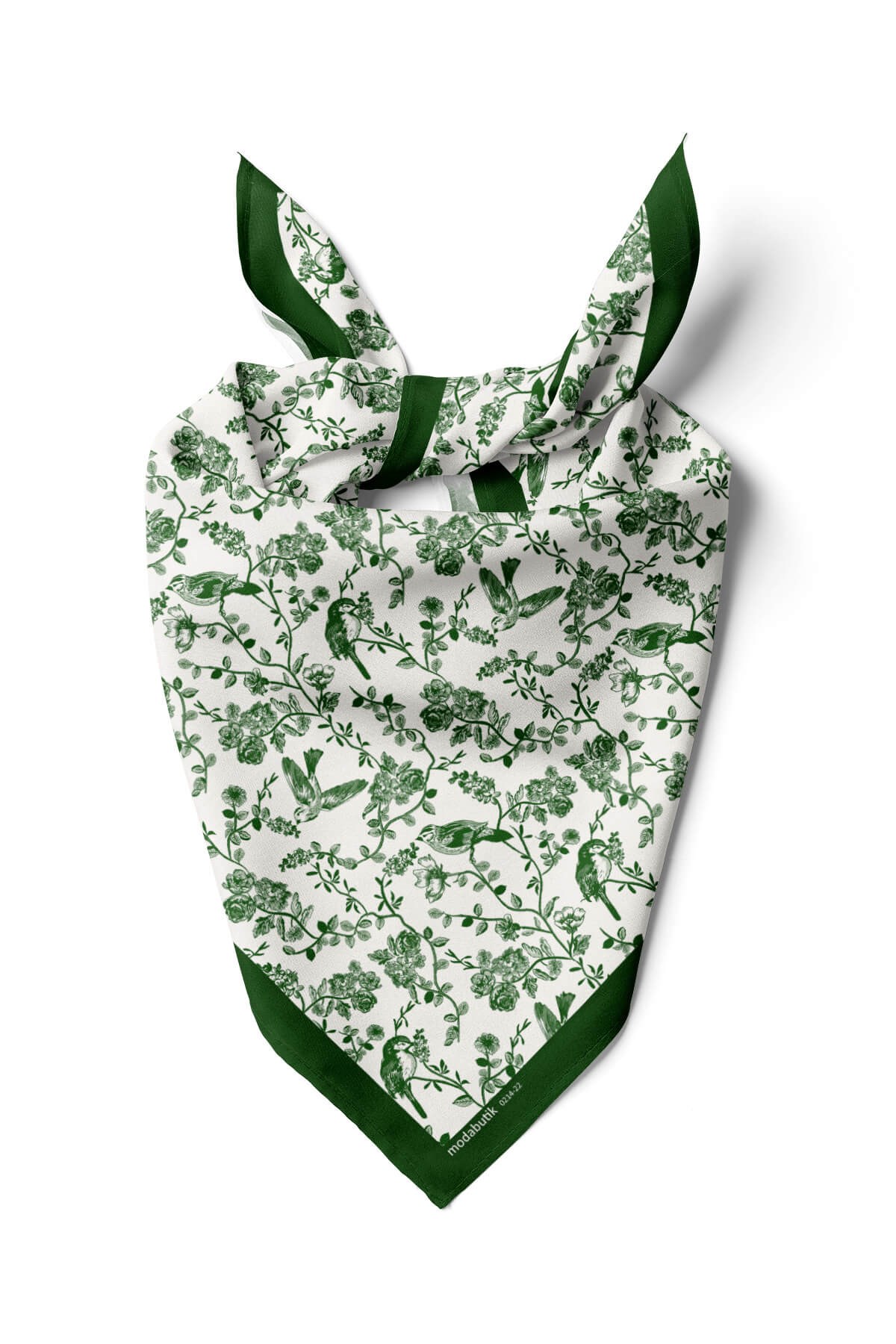 Violla Kadın Garden Desenli Bandana 50x50 Yeşil DG0214-22 Snz