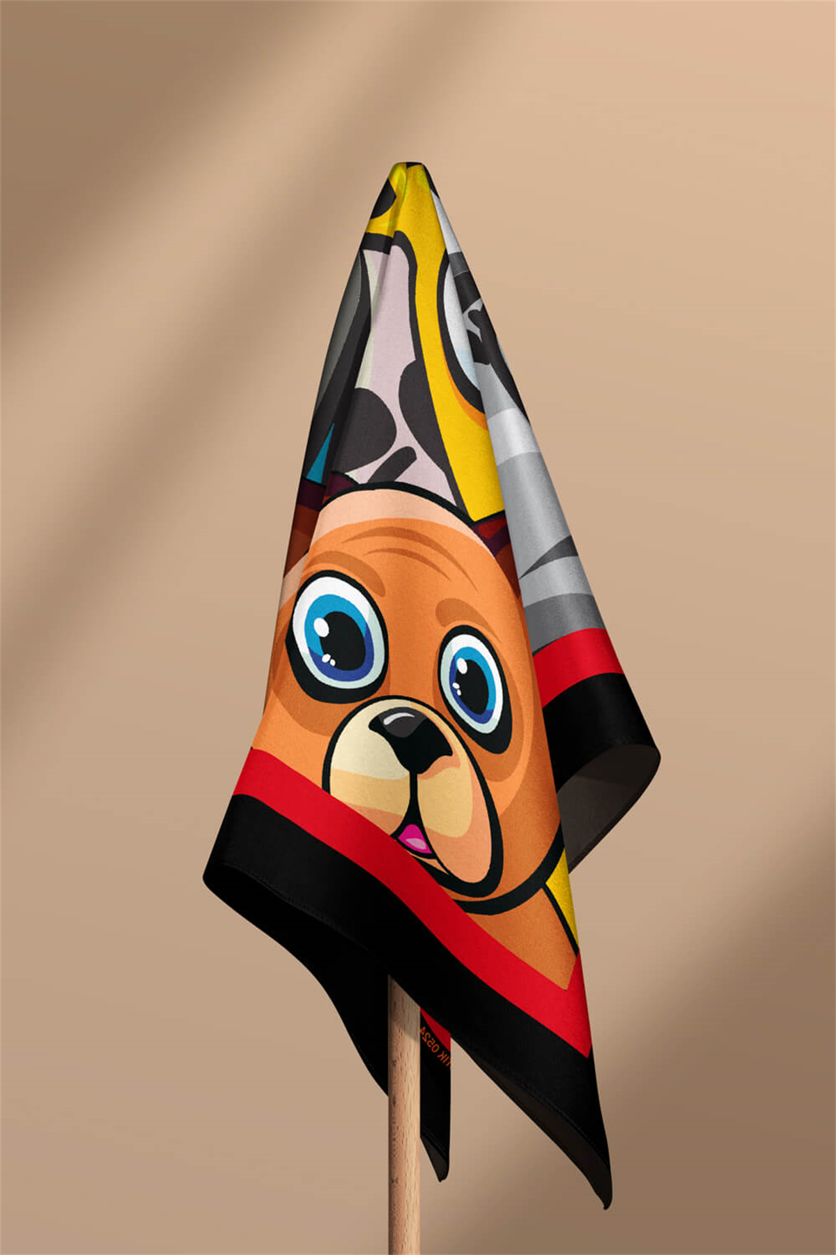 H27 Kadın Karışık Animal Friends Desenli 50x50 Bandana HYL DG0524-22