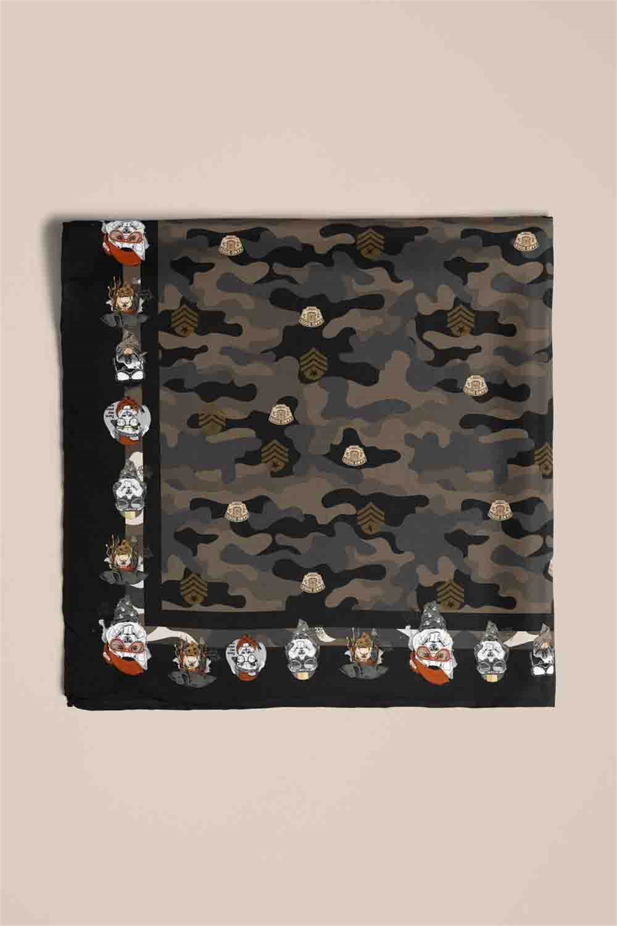 D5 Modabutik Köpek Bandanası Siyah 50x50