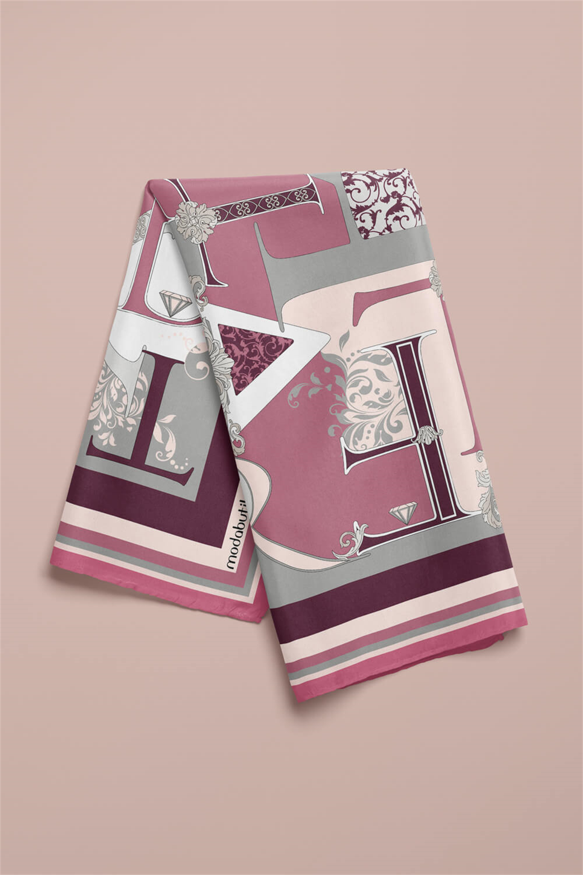 G19 Modabutik Love Desenli Bandana