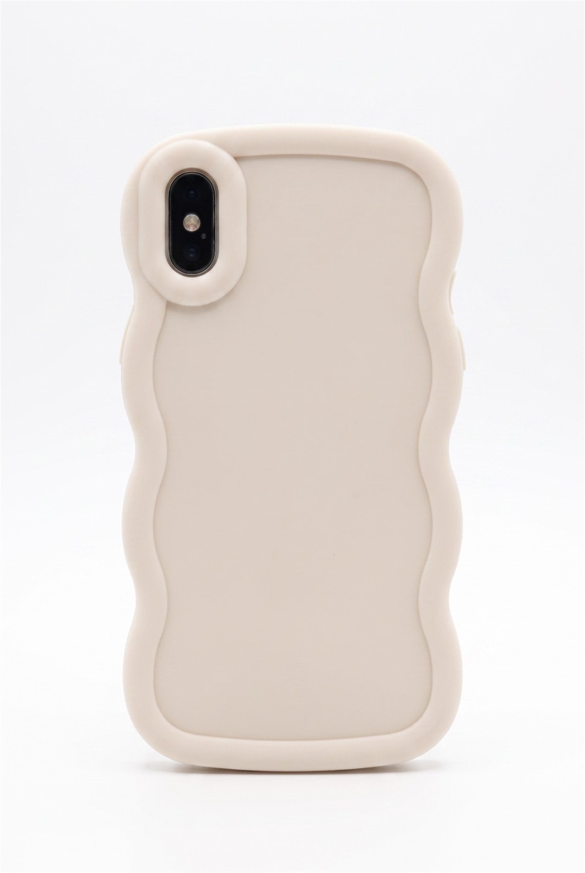 iPhone X VE İphone XS Uyumlu Dalgalı Tasarım Kamera Korumalı Mat Silikon Telefon Kılıfı