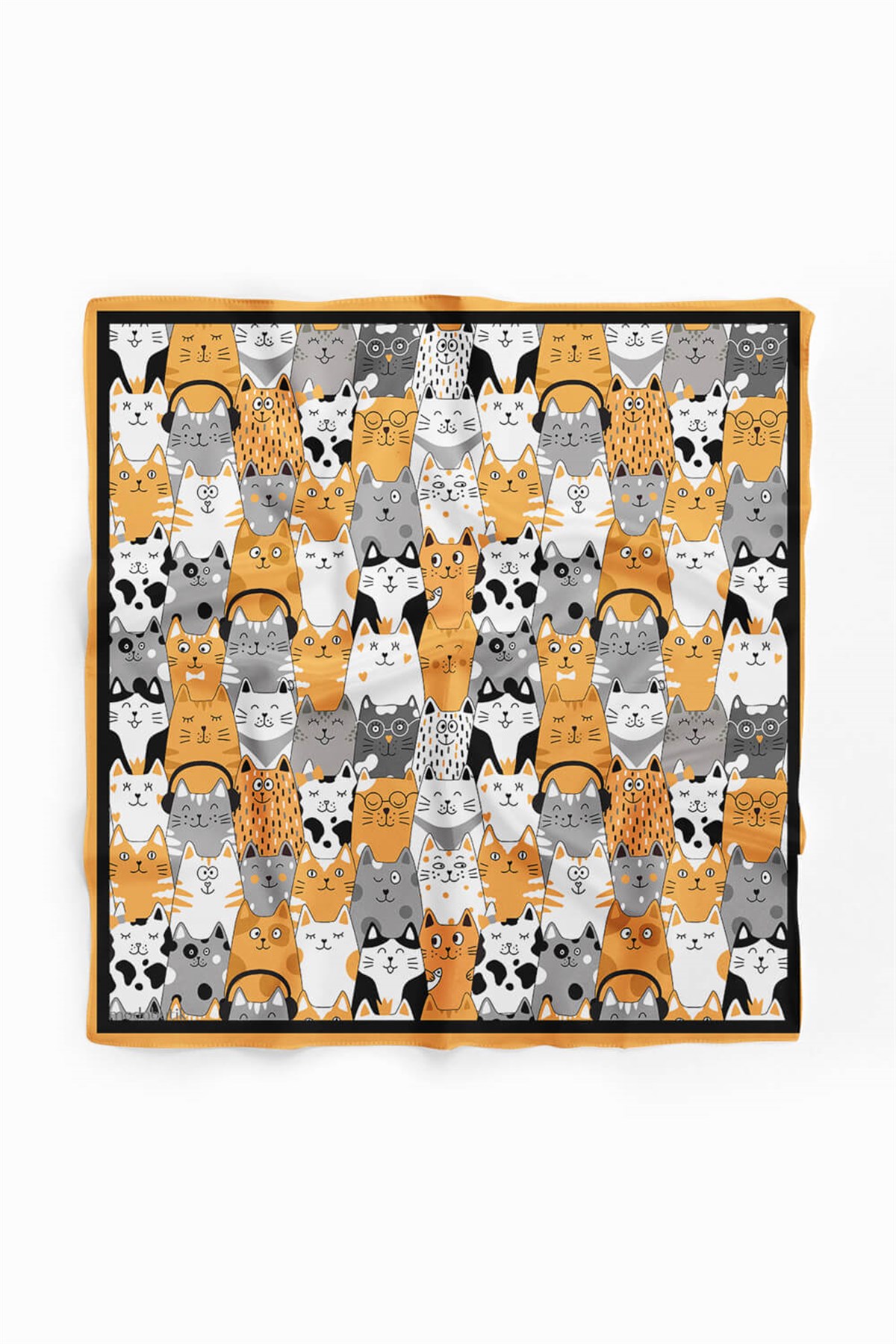 Violla Kedi Desenli Bandana
