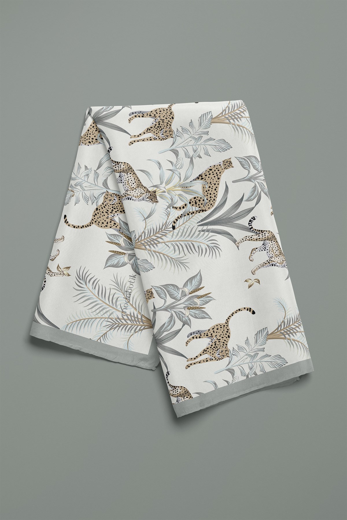 F110 Violla Leopar Hayvanı Desenli Bandana