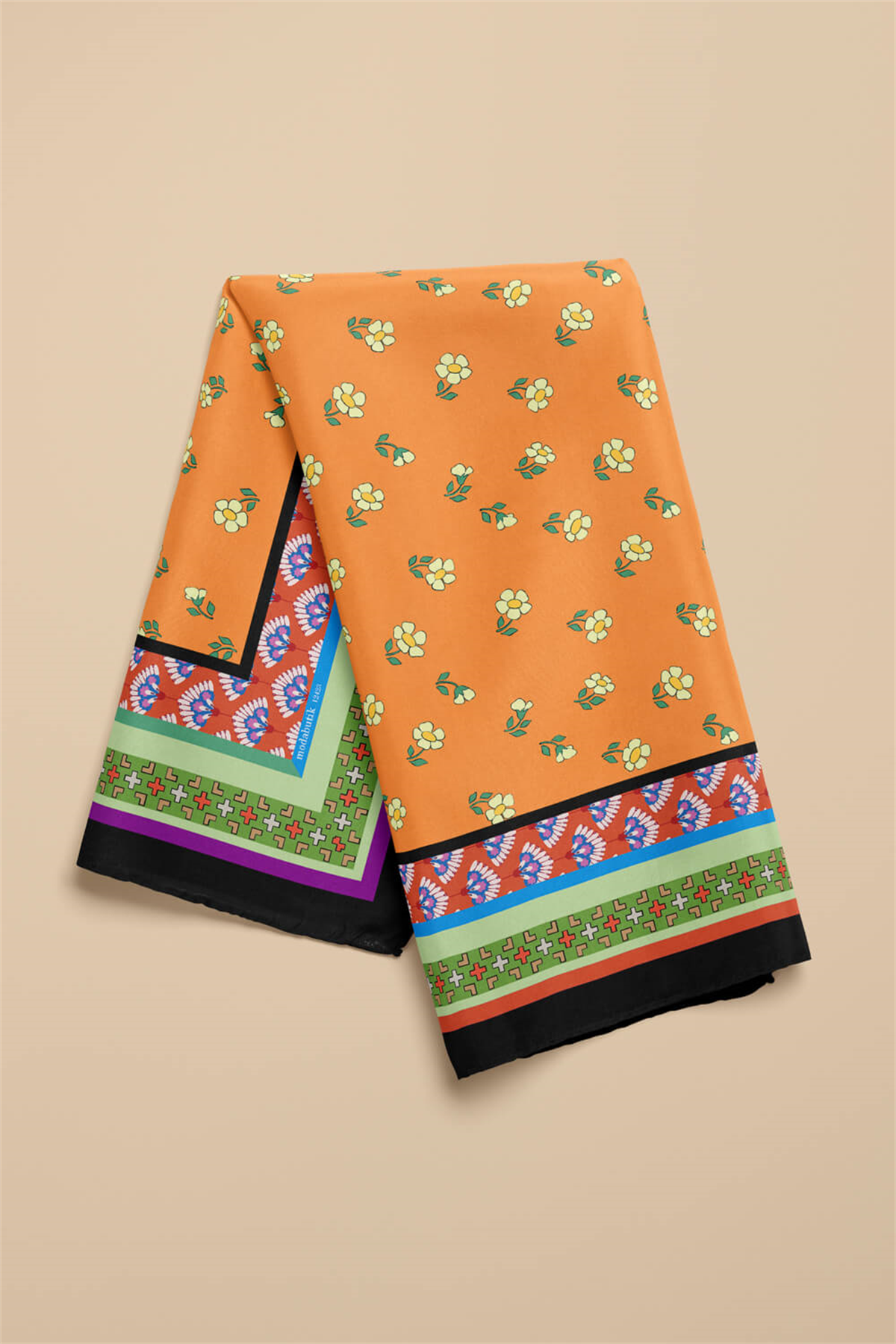 B10 RETRO ÇITIR ÇİÇEKLİ BANDANA DG12423