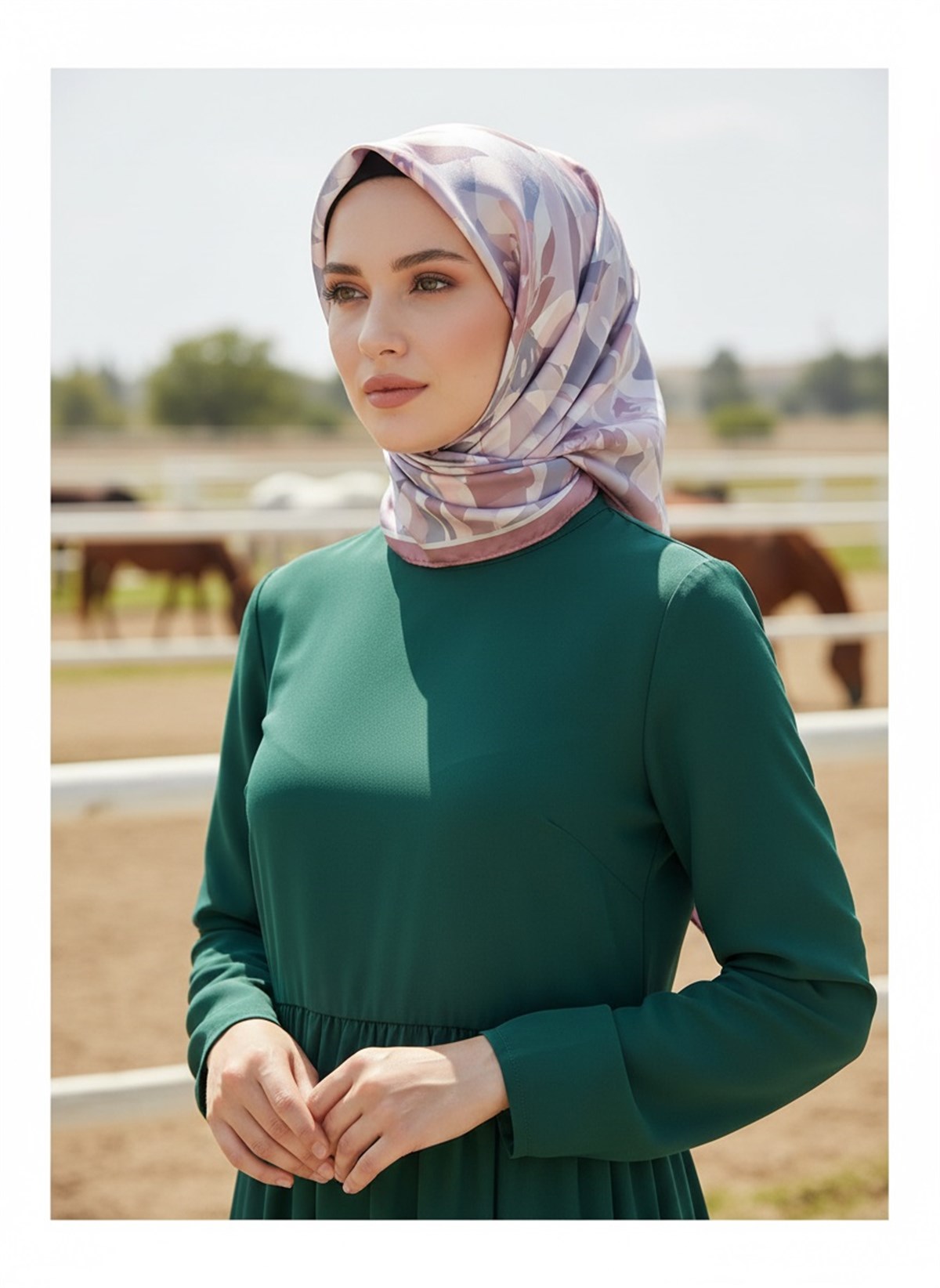 %100 Twill İpek Çiçek Desenli Pudra - Bebe Mavisi Renkli 90x90 Eşarp Dikim Şekli : El Dikişi