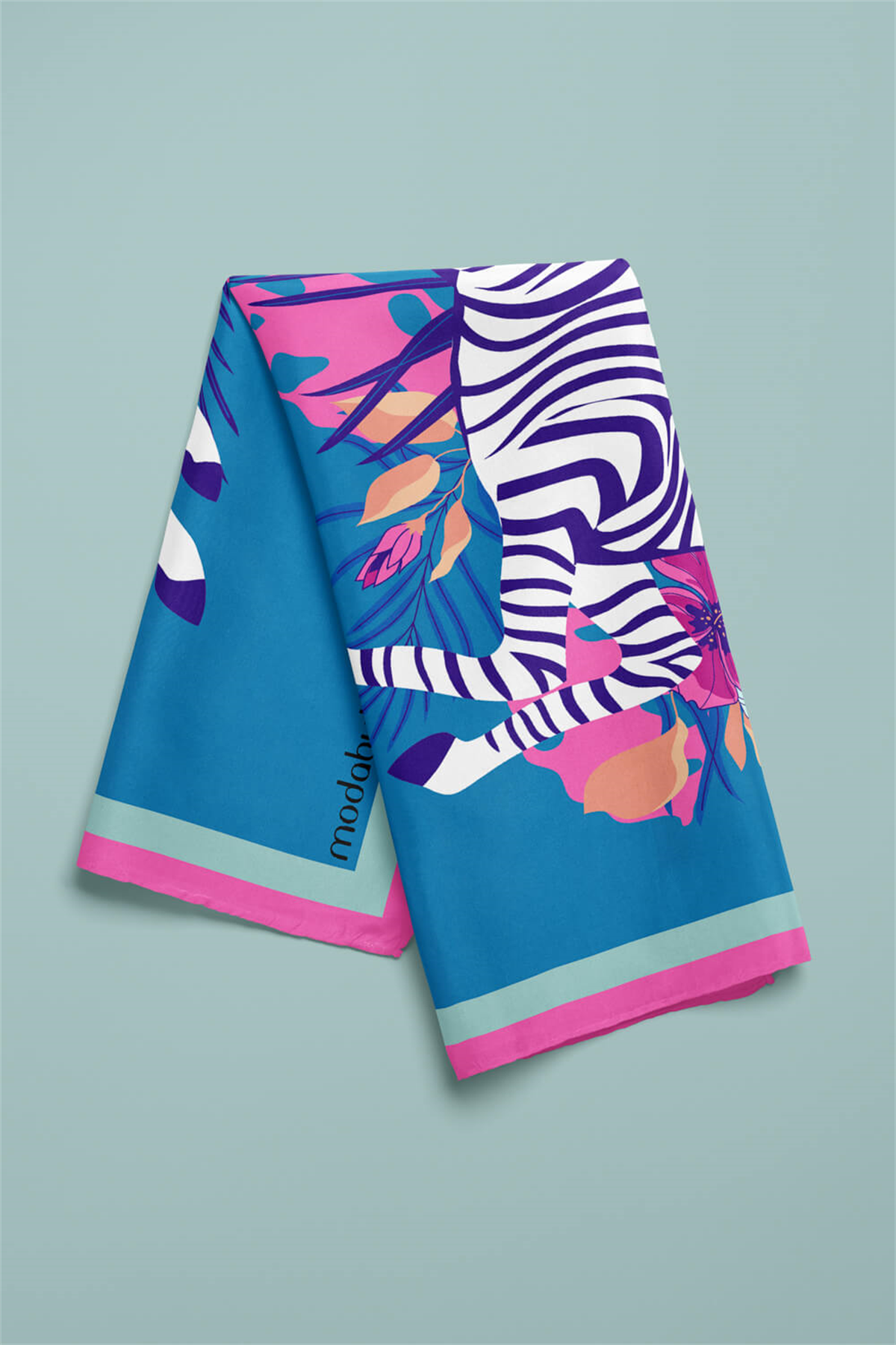 B26 Modabutik Zebra Desenli Bandana