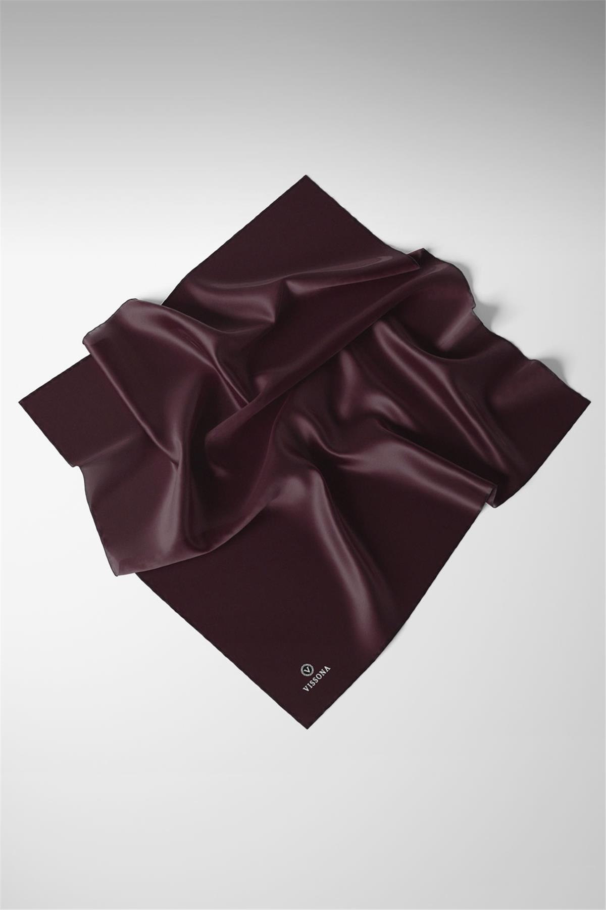 %100 Twill İpek Düz Desenli Eşarp 90x90 Eşarp Dikim Şekli : El Dikişi