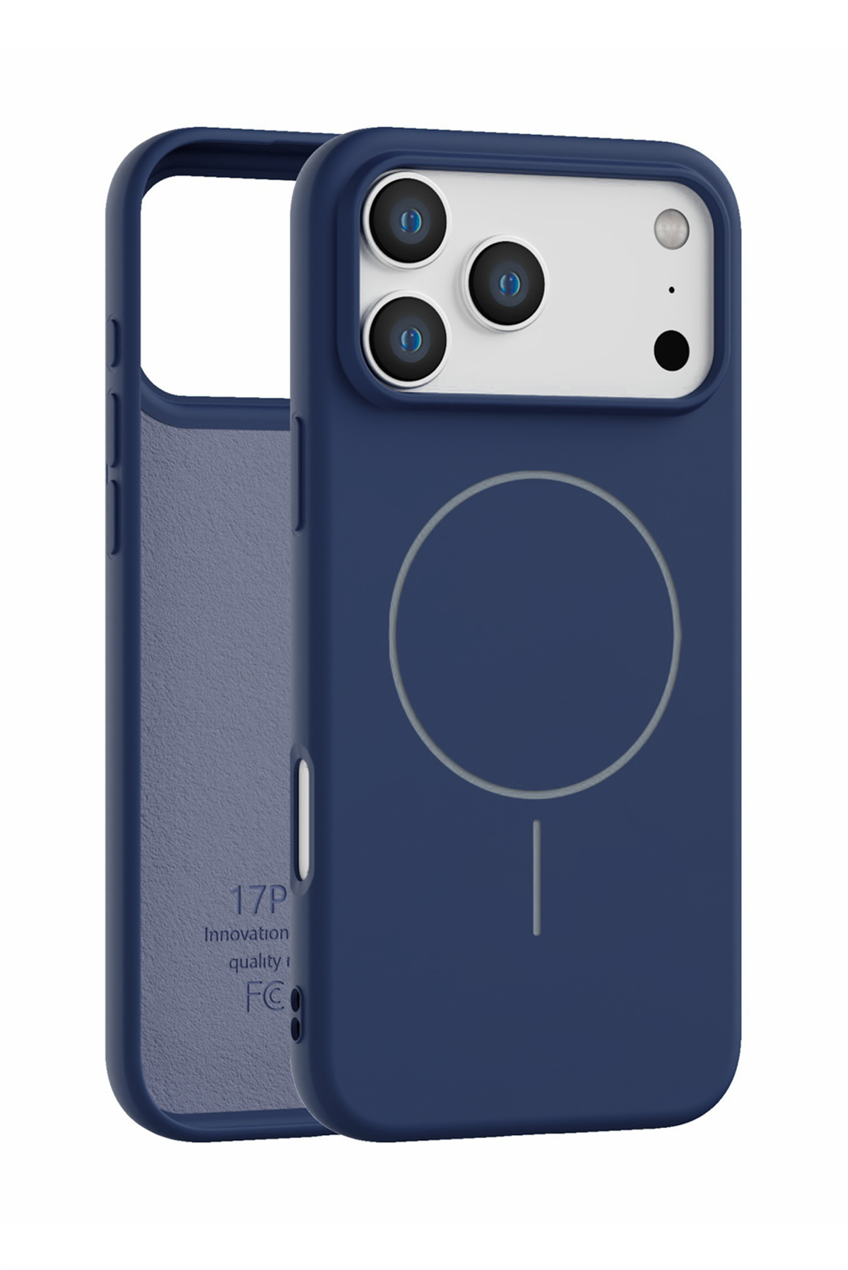iPhone 17 Pro Uyumlu İçi Kadife Magsafe Wireless Şarj Özellikli Lacivert Renkli Telefon Kılıfı