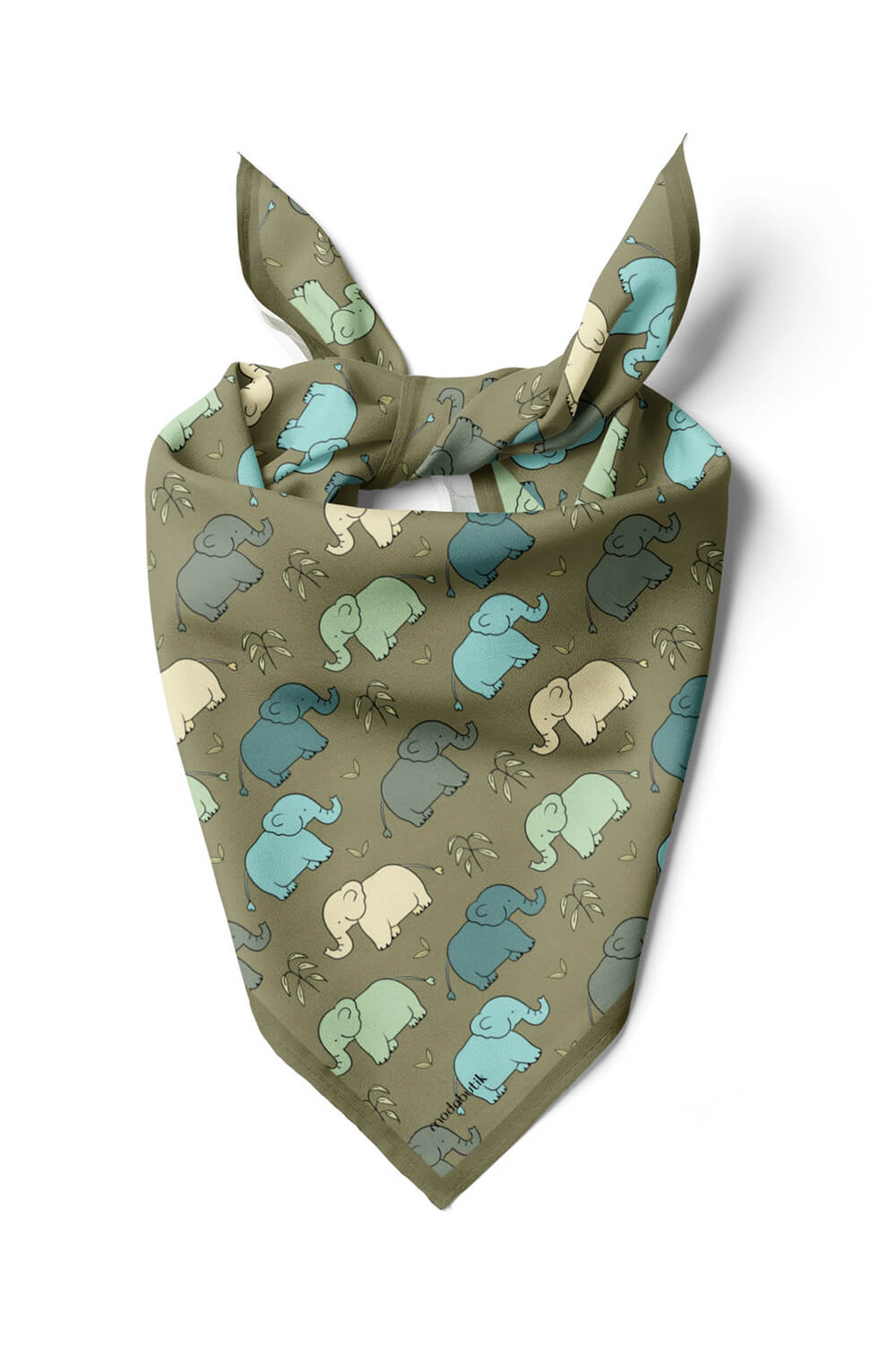 F97 Modabutik Fil Desenli Bandana