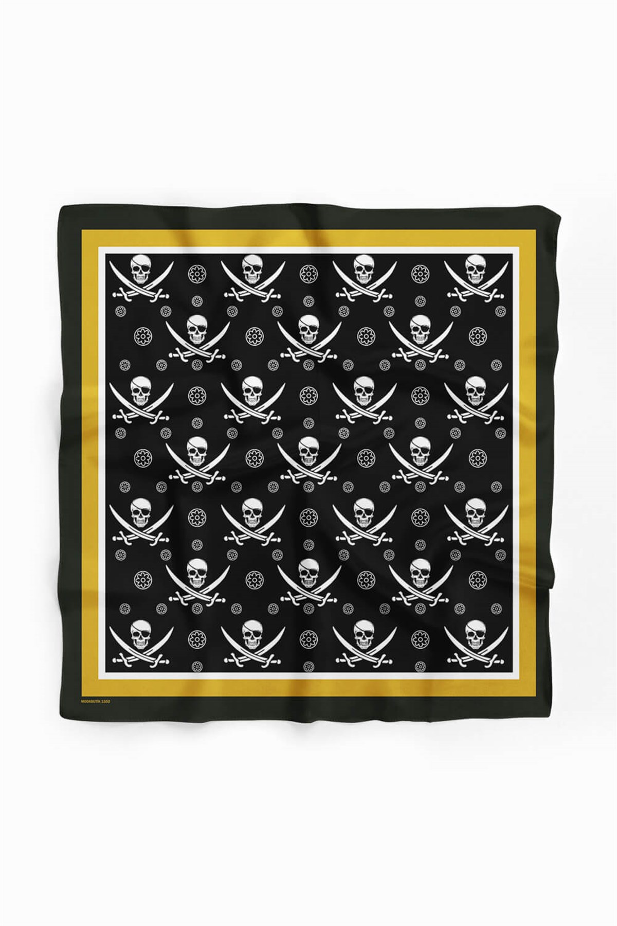 Violla F89 Kadın Kurukafa Desenli 50x50 Bandana HYL DG01552-22