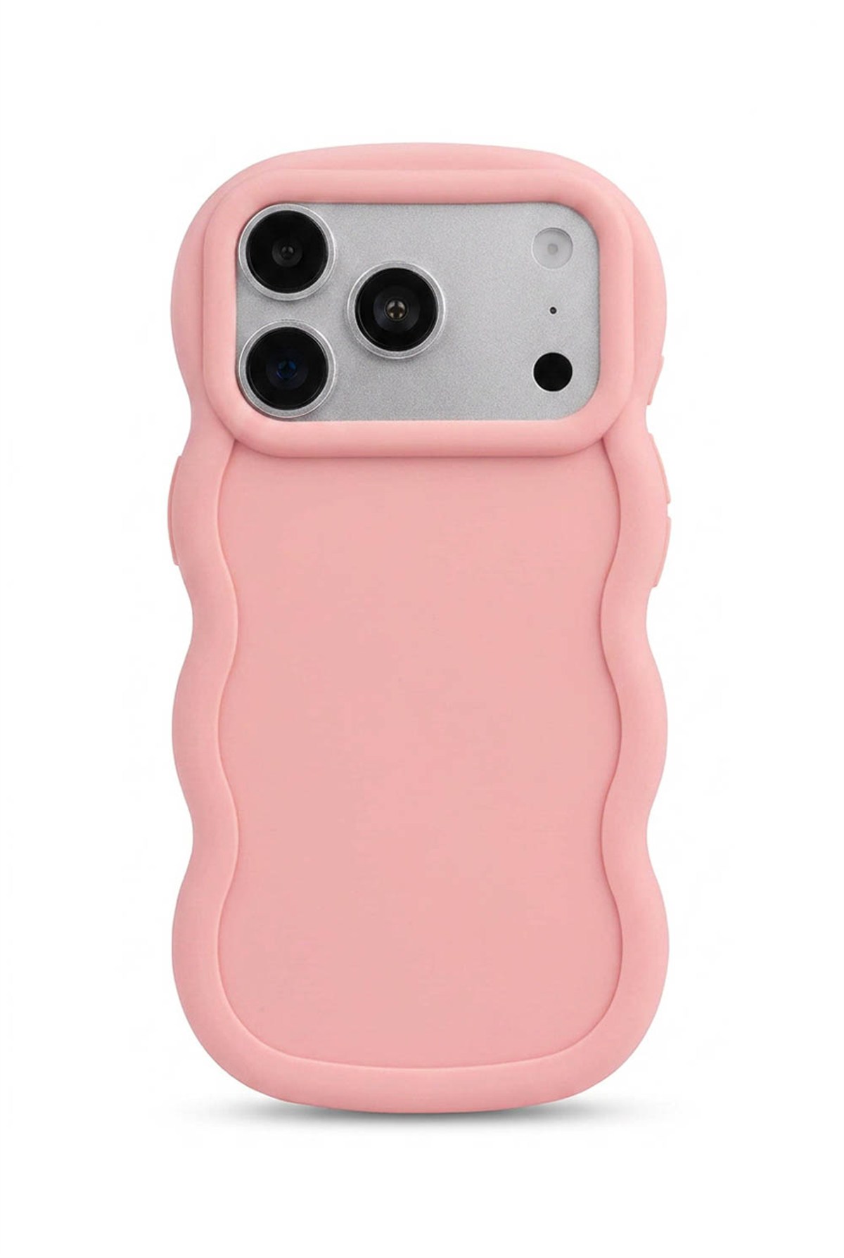 iPhone 17 Pro Uyumlu Dalgalı Tasarım Kamera Korumalı Mat Silikon Kılıf