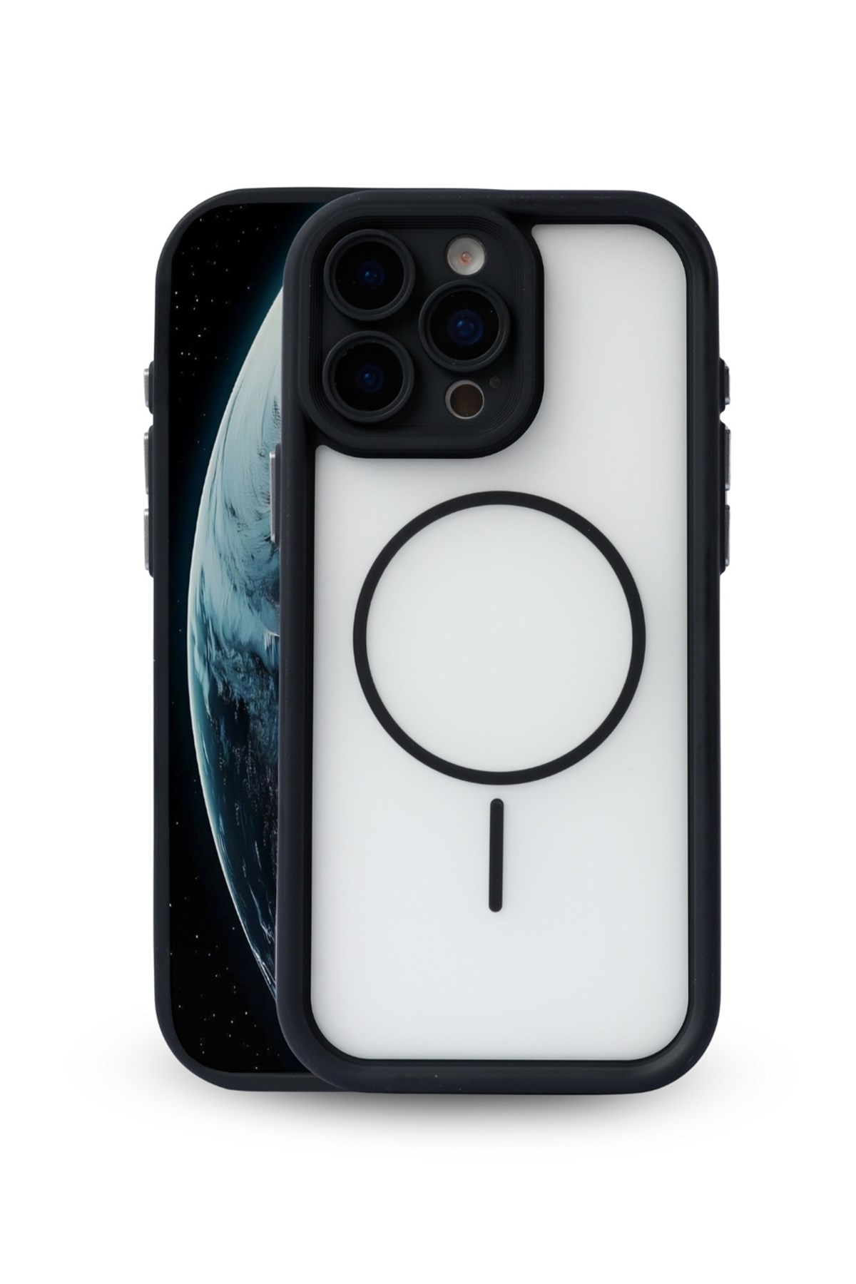 iPhone 16 Pro Max Kılıf – Kamera Korumalı – MagSafe Uyumlu – Siyah Renk – Mat Silikon Telefon Kılıfı