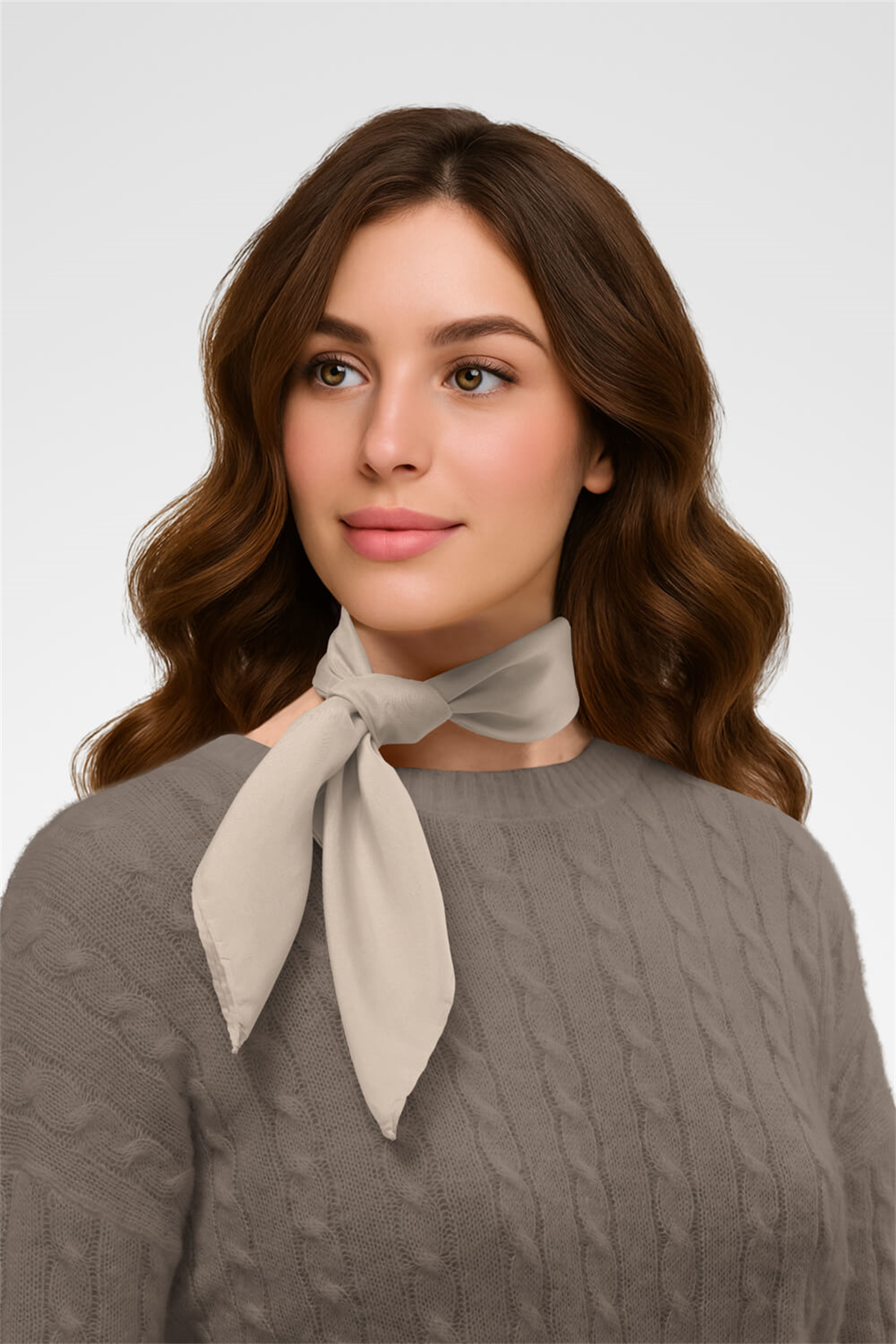 Şifon Bej Bandana