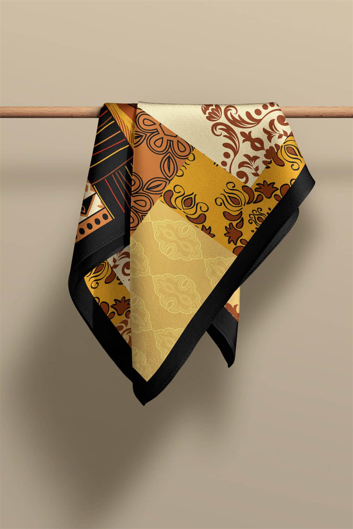 Z40 Modabutik Yaprak ve Şal Desenli Fular