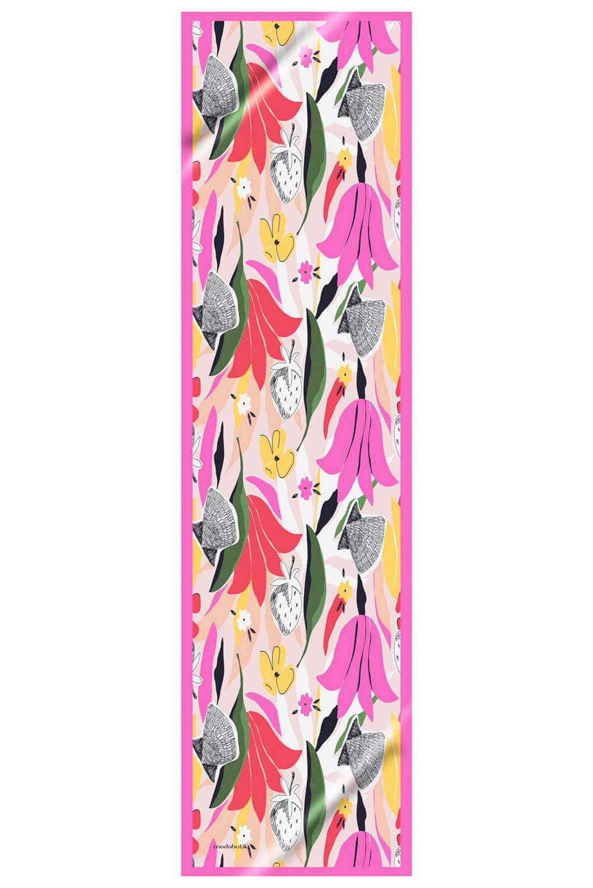 I108 Modabutik Çiçek Desenli Kadın Fular