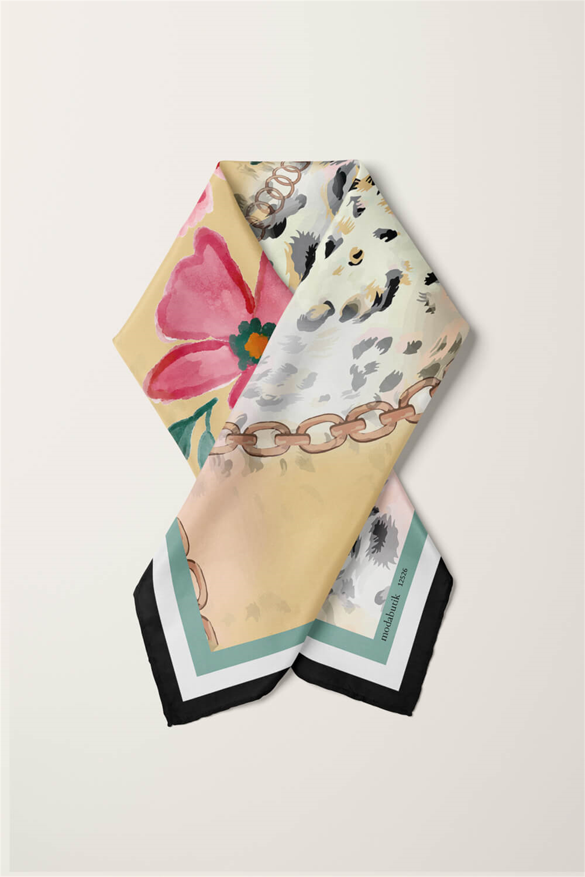G22 LEOPARD COLOR FLOWERS BANDANA