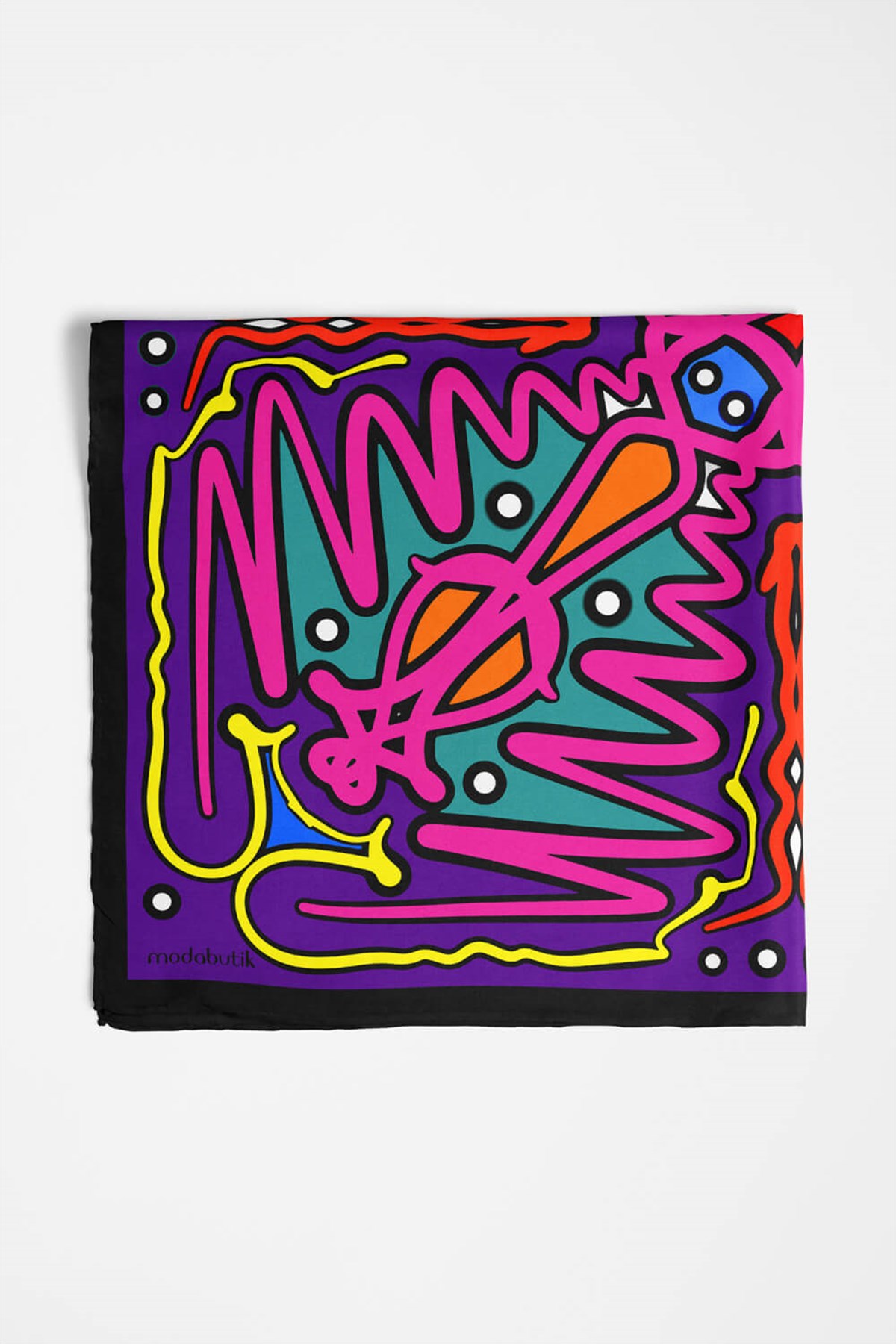 A35 Violla Geometrik Desenli Bandana