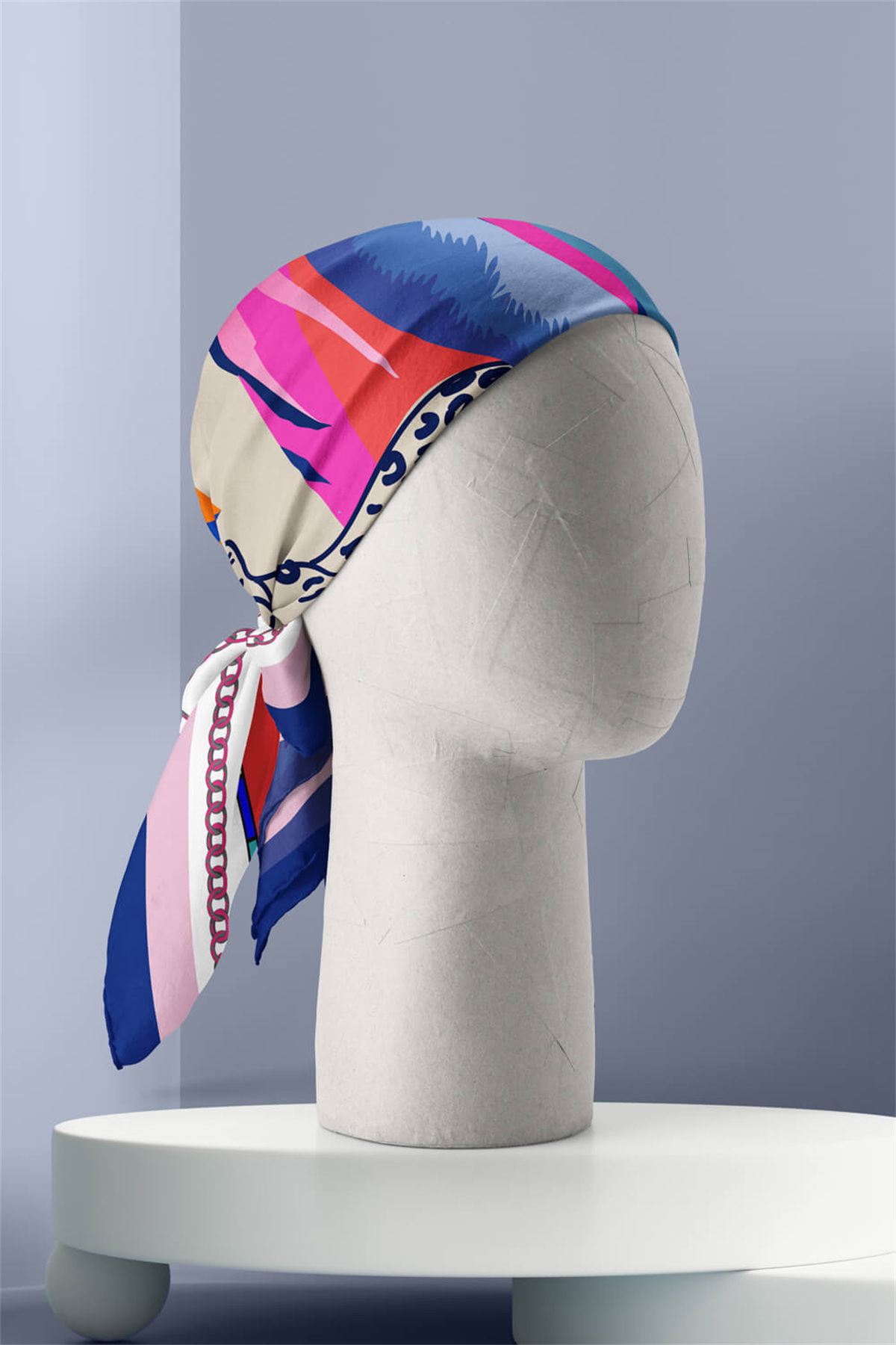 E62 COLORFUL ABSTRACT TASARIMLI BANDANA