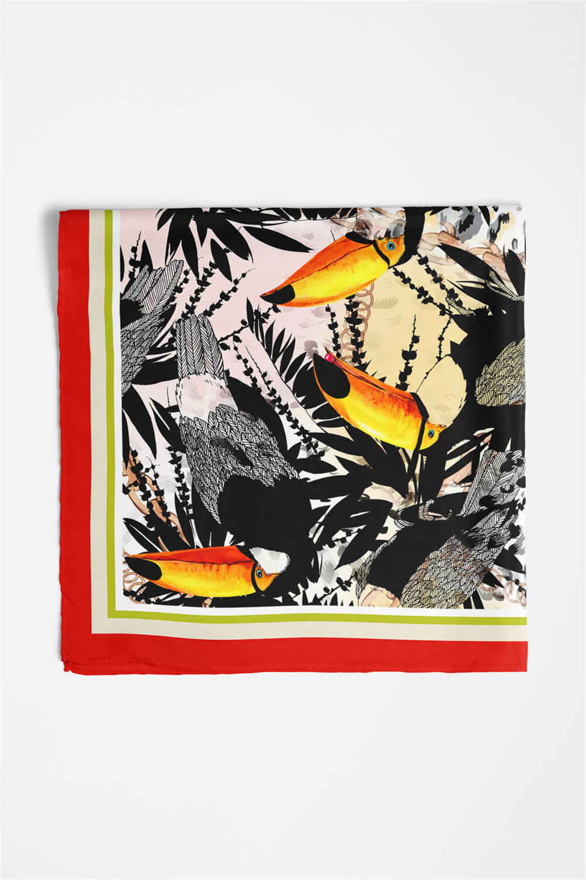 F 56 PARROT FLOWERS BANDANA