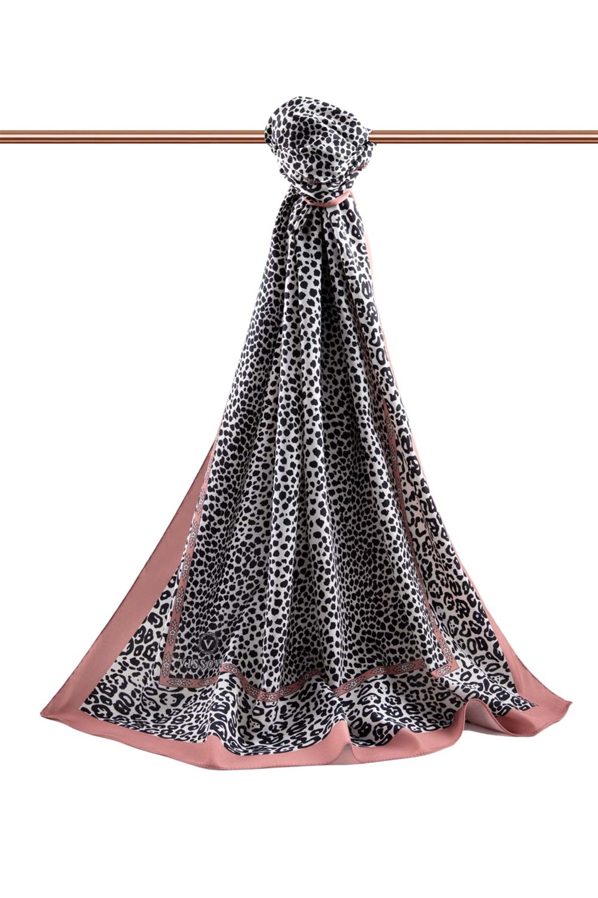 KREP LEOPAR DESENLİ TABA RENKLİ 75X195 KIRIŞMAZ ŞAL