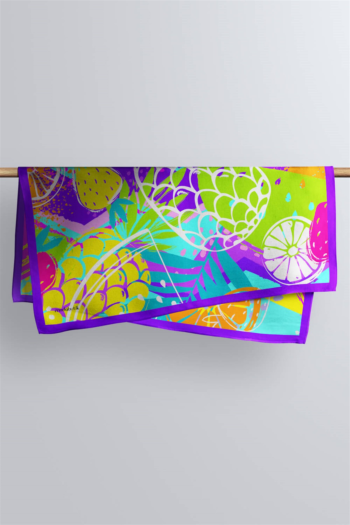 G98 Violla Meyve Desenli Bandana