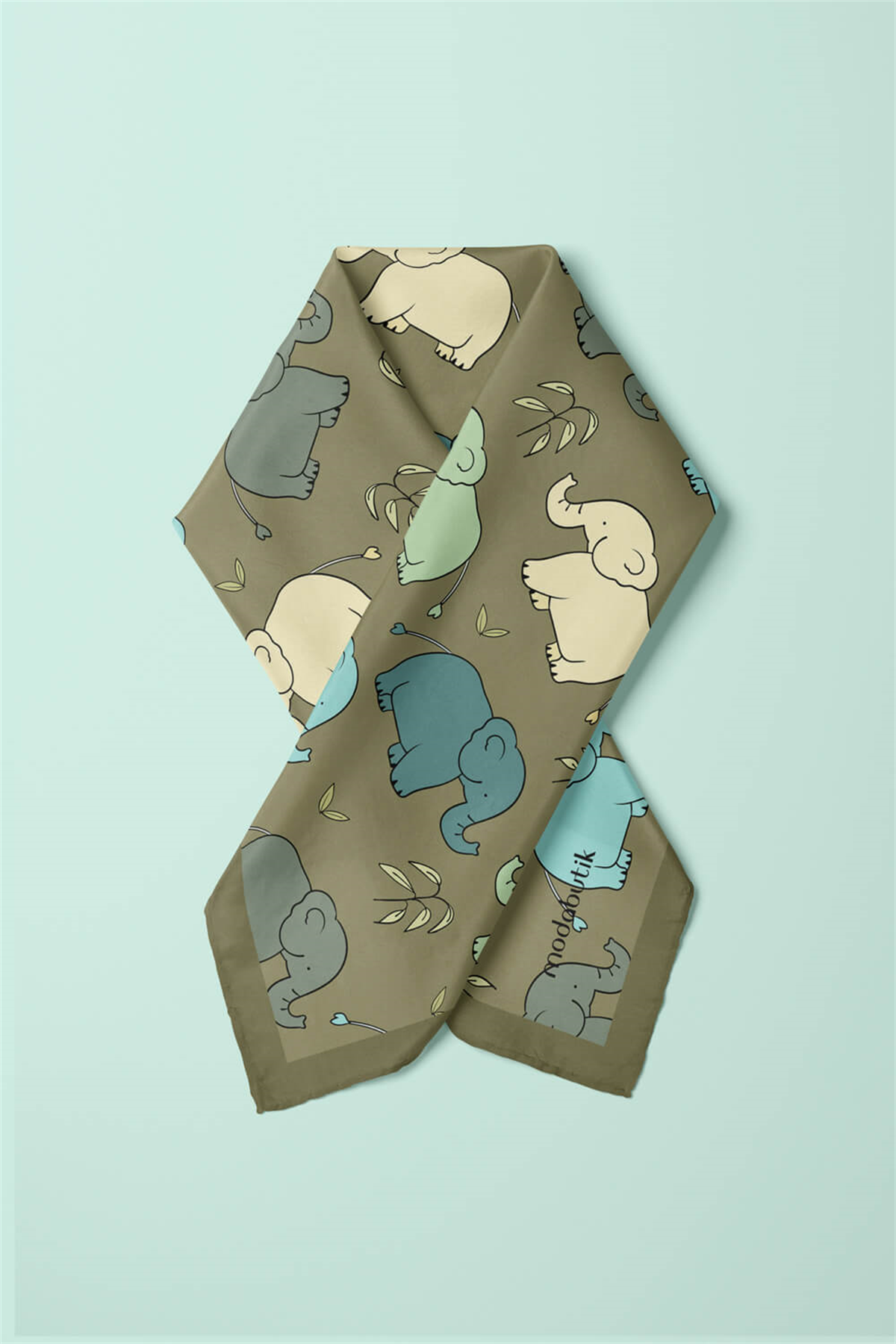 F97 Modabutik Fil Desenli Bandana