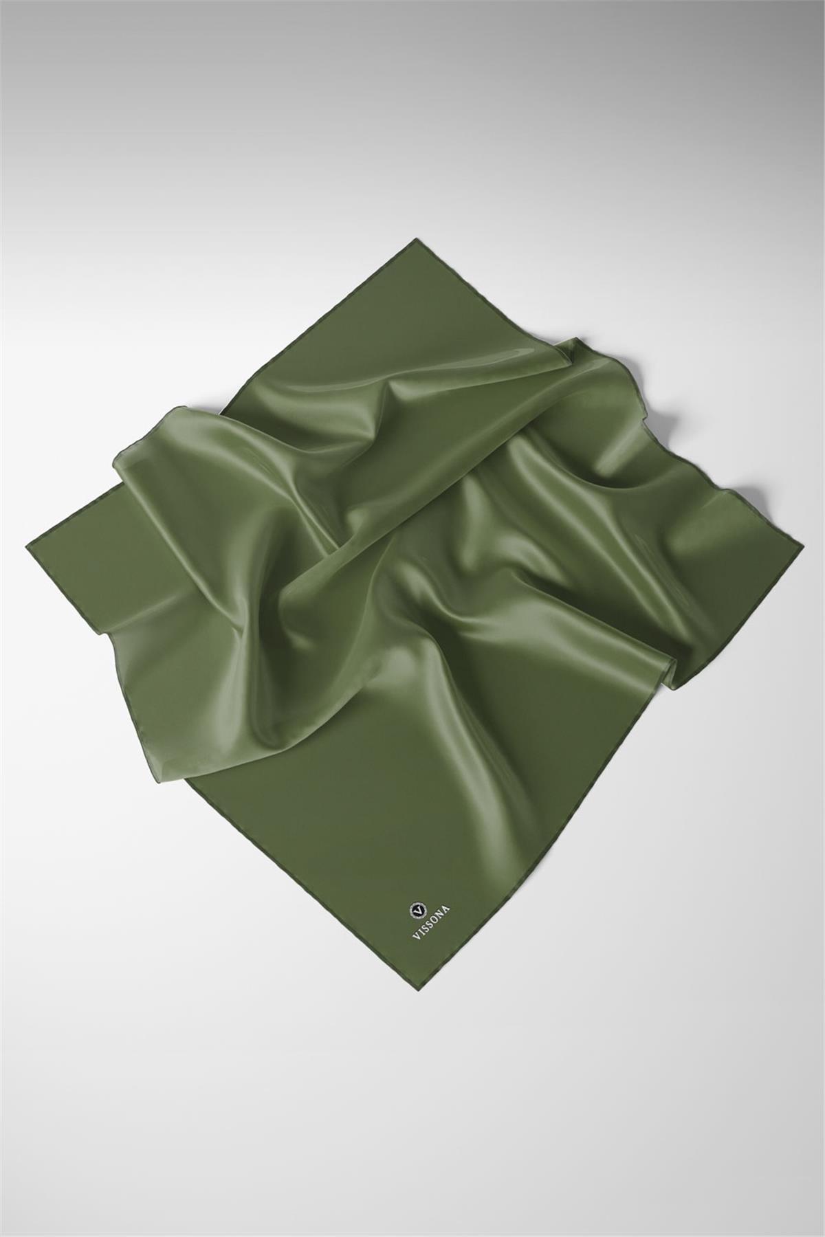 %100 Twill İpek Düz Desenli Eşarp 90x90 Eşarp Dikim Şekli : El Dikişi