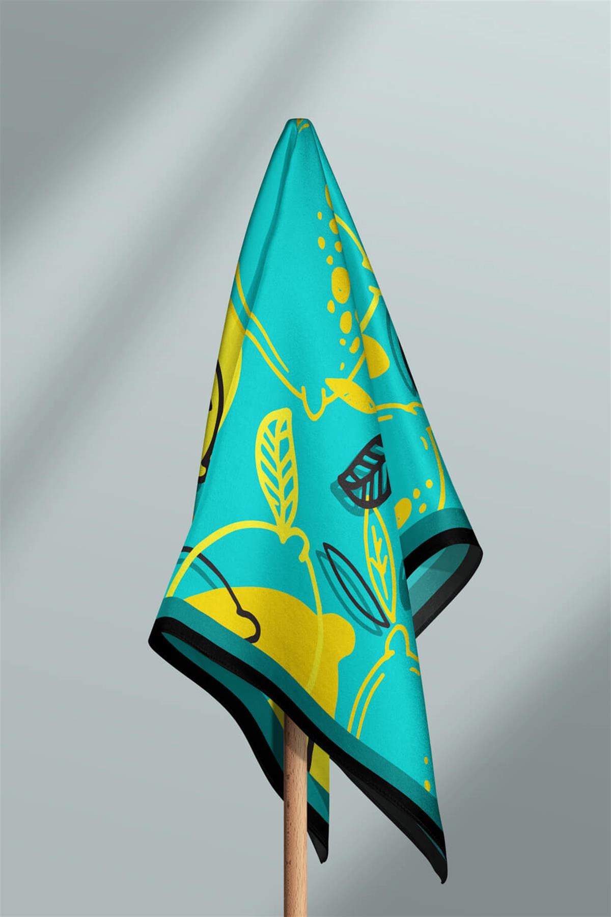 B20 Violla Limon Desenli Bandana