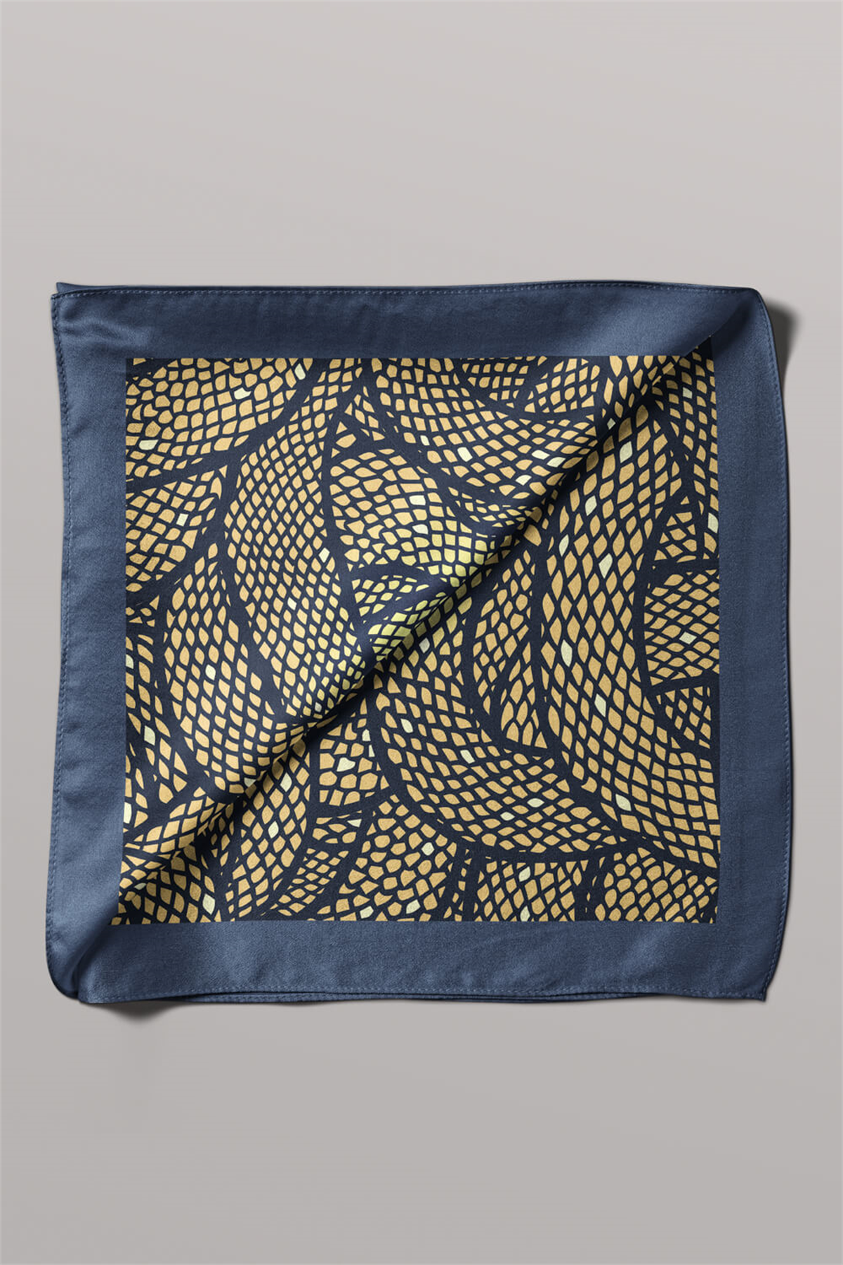 Y70 Kadın Halat Desenli Bandana 50x50 Sarı DG0340-22